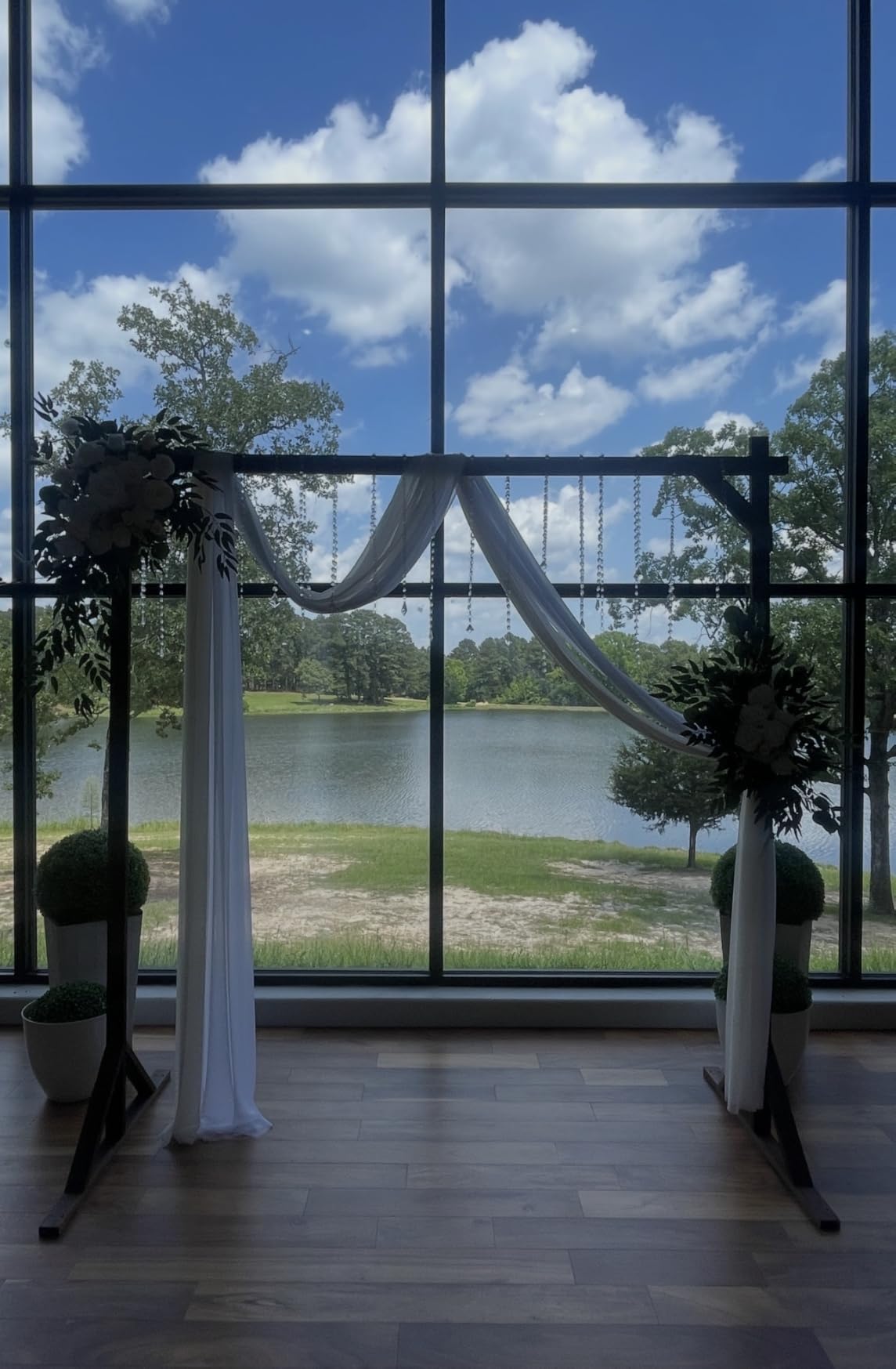 Fomcet Wooden Wedding Arch Frame Square Wood Arch Backdrop Stand 7.2ft customer photo 1