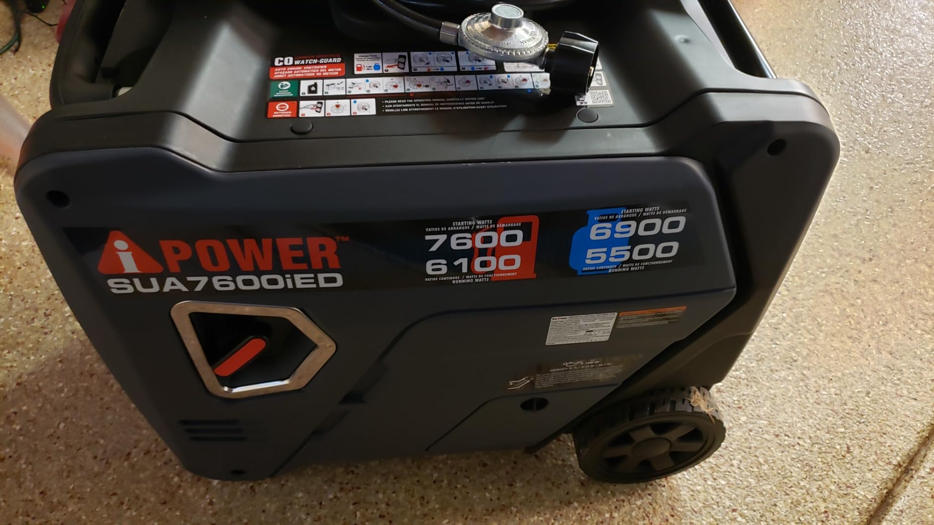 A-iPower 7600W Gas Propane Inverter Generator, Electric Start RV Ready customer photo 2