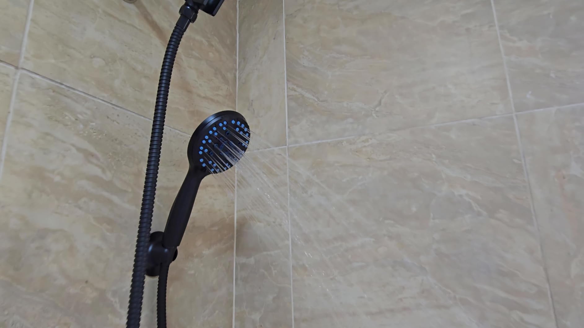 AquaCare High Pressure 8-mode Handheld Shower Head - Anti-clog Nozzles, Built-in Power Wash to Clean Tub, Tile & Pets, Extra Long 6 ft. Stainless Steel Hose, Wall & Overhead Brackets customer photo 2
