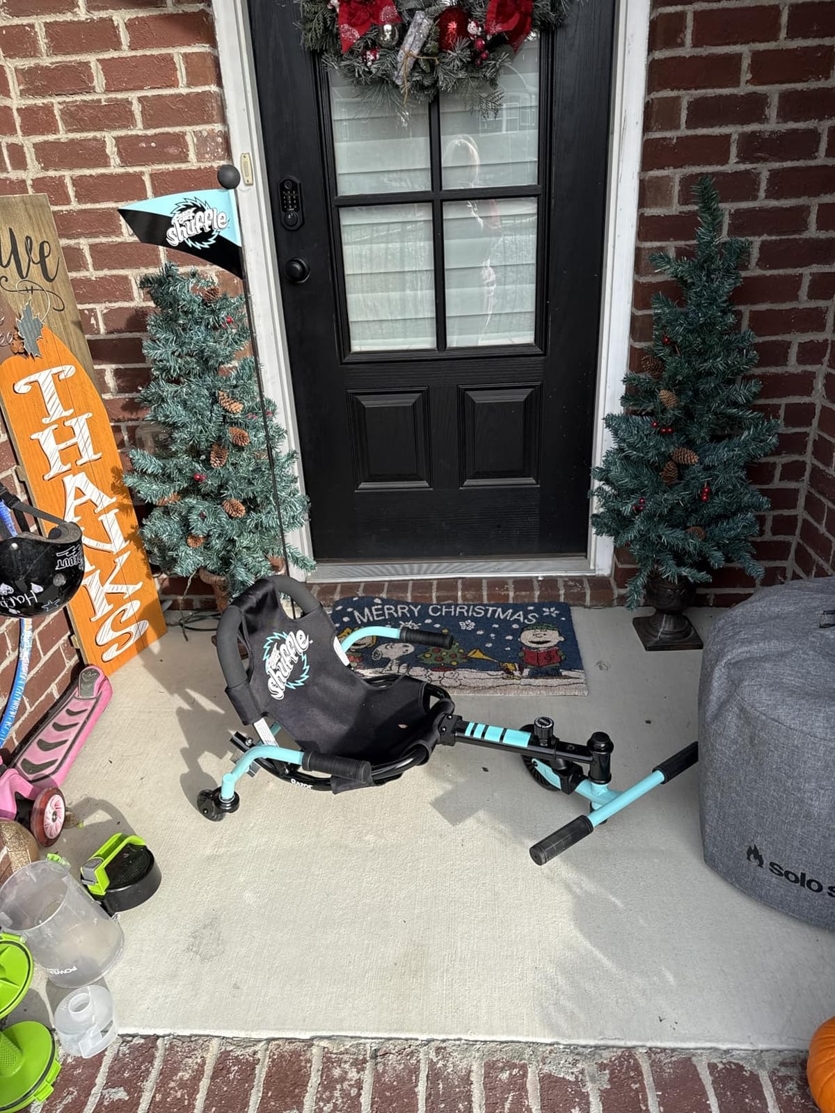 Crazy Cart Shuffle Go Kart | Manual Drift Cart (Black/Teal) customer photo 2