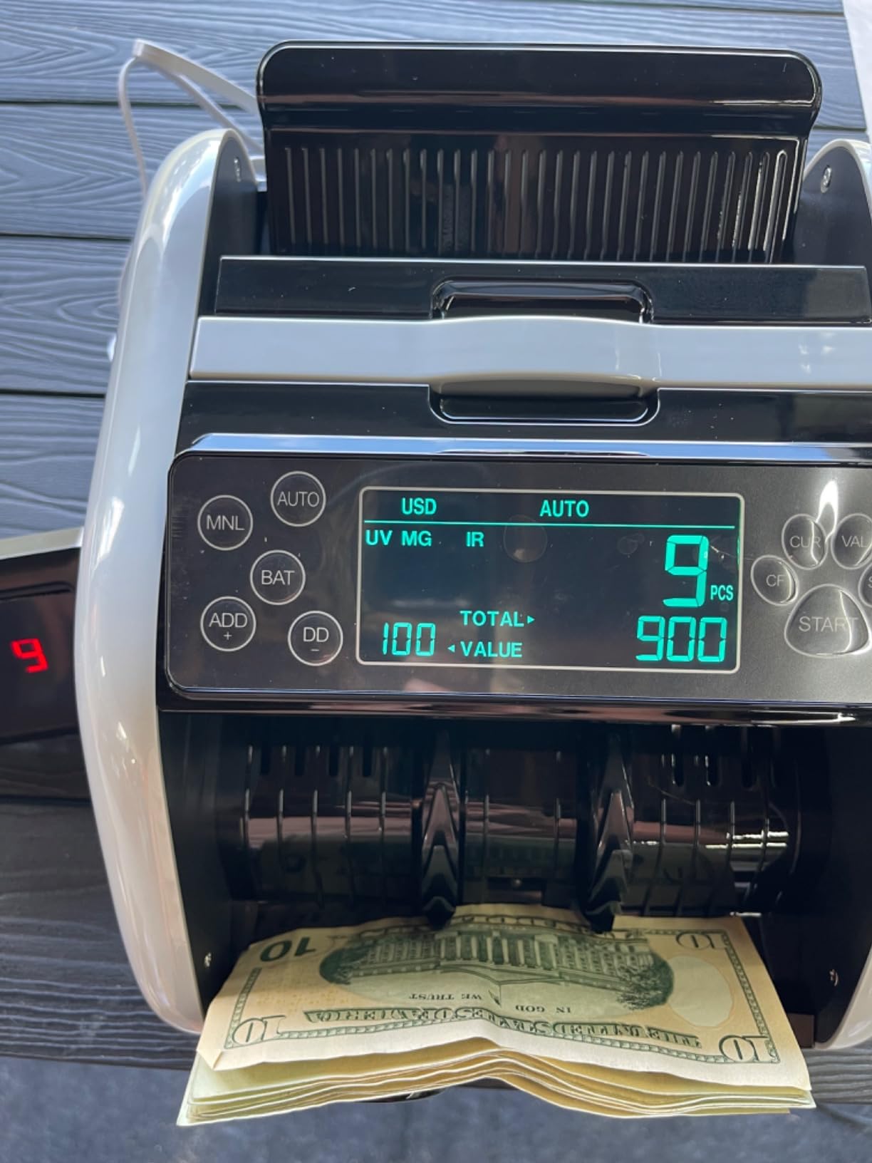 VEVOR Money Counter Machine, Bill Counter with UV/MG/IR/DD/DBL/HLF/CHN Counterfeit Detection, Counting/Value Count/Add/Batch Modes, USD/EUR Money Counting Machine with LCD Display for Small Business customer photo 2