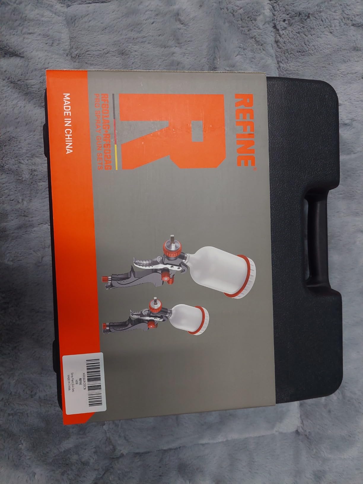 REFINE Spray Paint Gun HVLP Air Spray Guns 1.0/1.4/1.7mm Nozzle & Regulator | 2-Pack 100ml & 600ml Paint Guns Automotive for Painting Cars, Furniture, Touch-up, Primer, Basecoat and Top Coat customer photo 1