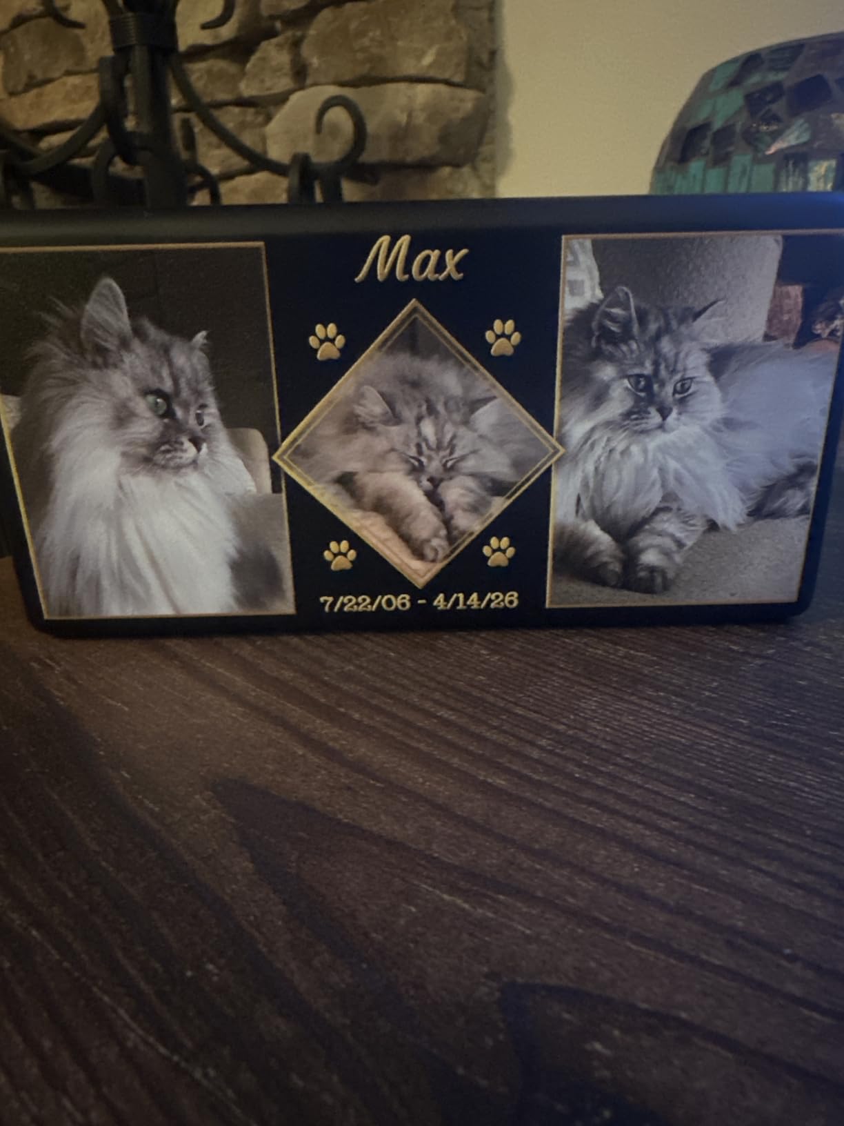 Bemaystar Personalized Pet Urns for Dogs Ashes - Custom Wooden Keepsake Urn Box with Photo for Pet Memorial Keepsake, Box Pet Cremation Urn, Sympathy Gift for a Pet Weight of Up to 10 lbs customer photo 2