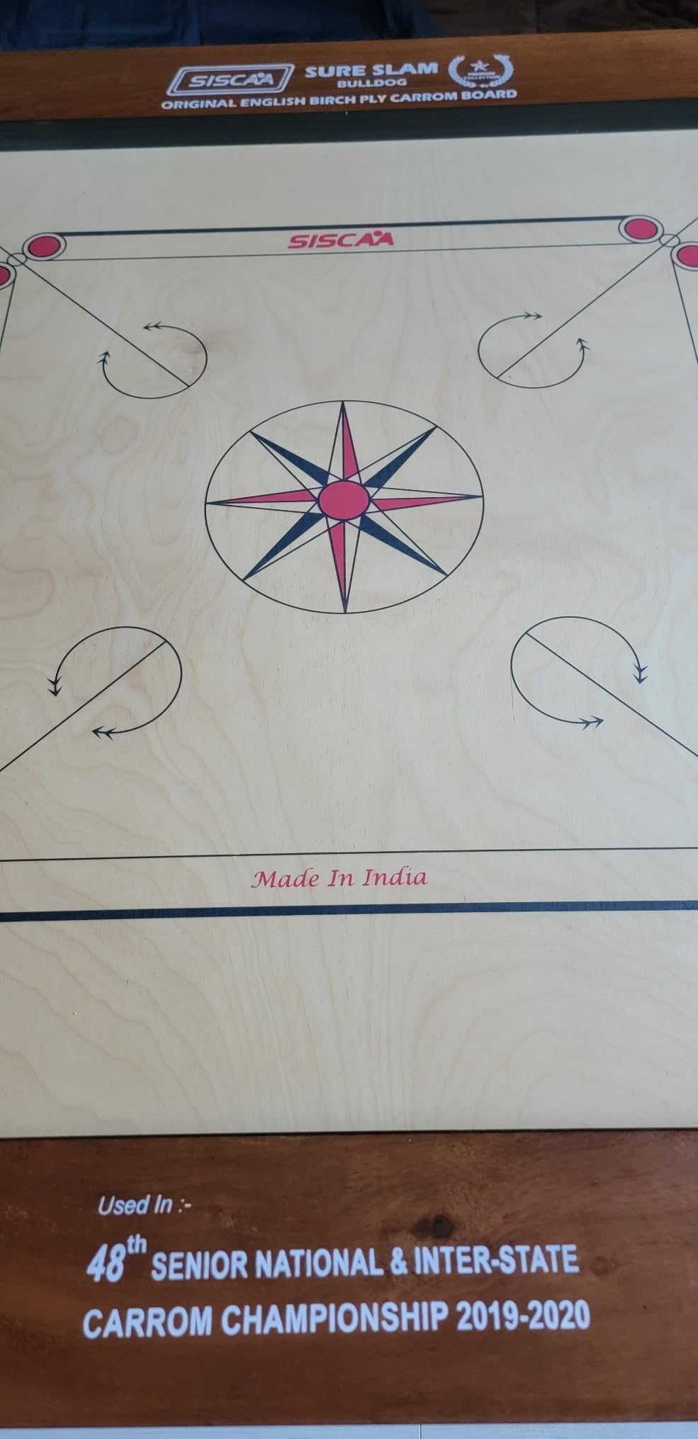 KNK Carrom Board Sure SLAM Indoor Board Game Approved by Carrom Federation of India & Maharashtra Carrom Association (Champion, 20mm) customer photo 2