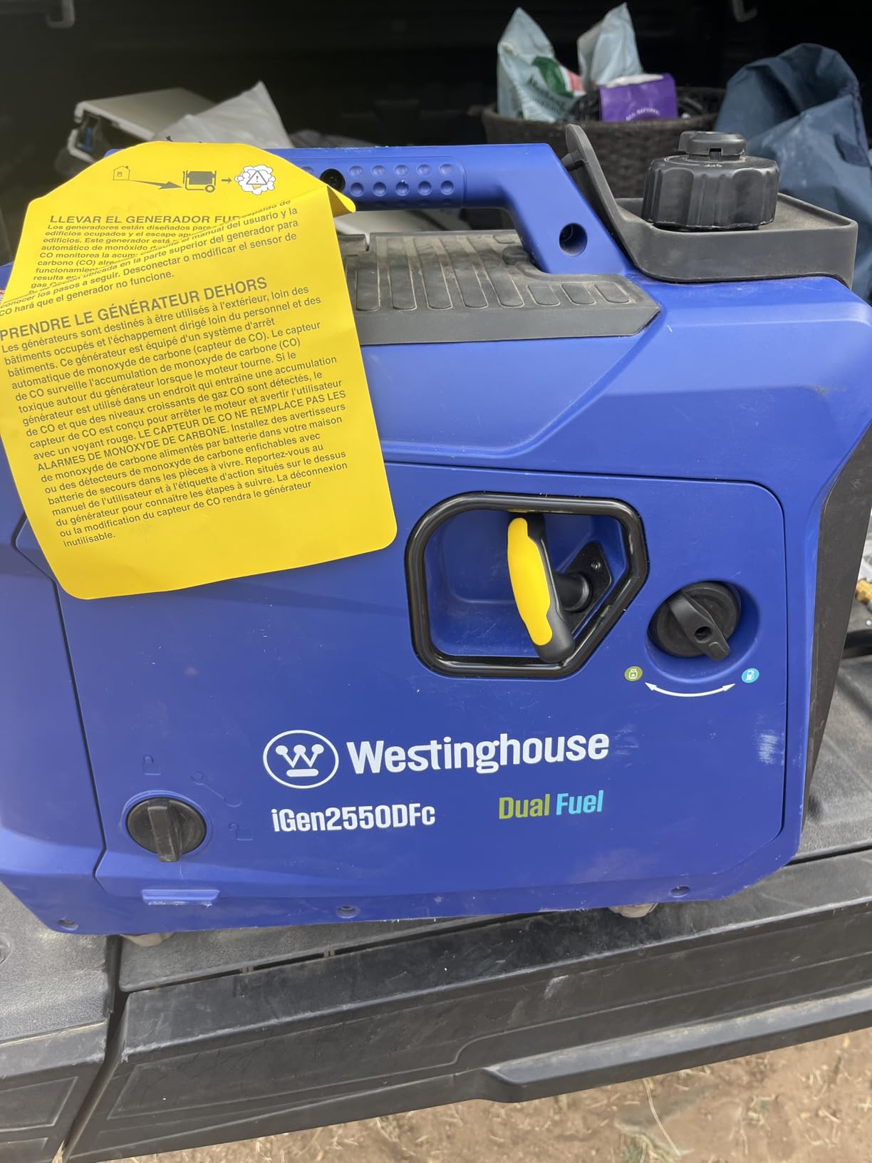 Westinghouse 2550 Peak Watt Super Quiet & Lightweight Portable Inverter Generator, RV Ready 30A Outlet, Gas and Propane Powered, CO Sensor, Parallel Capable, Long Run Time customer photo 2