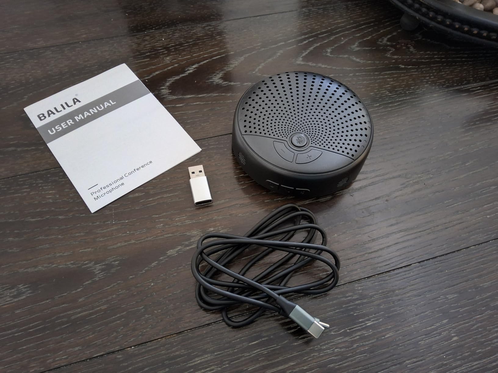 CM300 Conference Speaker with 10 Wireless AI Mics, 360° Pickup, 65FT Range, Noise Reduction, Echo Cancellation, Full Duplex USB Speakerphone for 10-Person Meetings, Zoom and Microsoft Teams customer photo 2