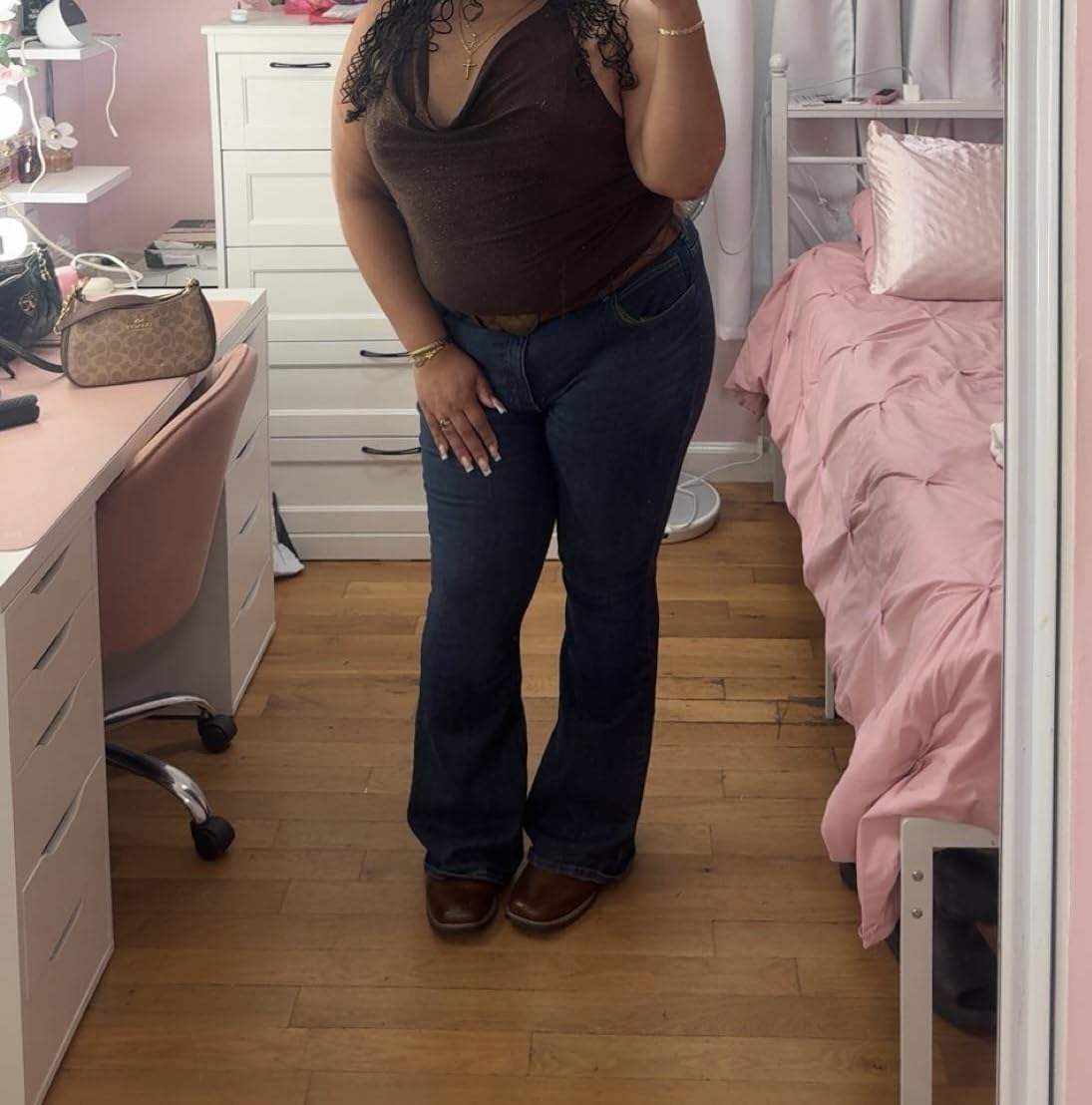 Lee Women's Plus Size Legendary Mid Rise Flare Jean customer photo 1