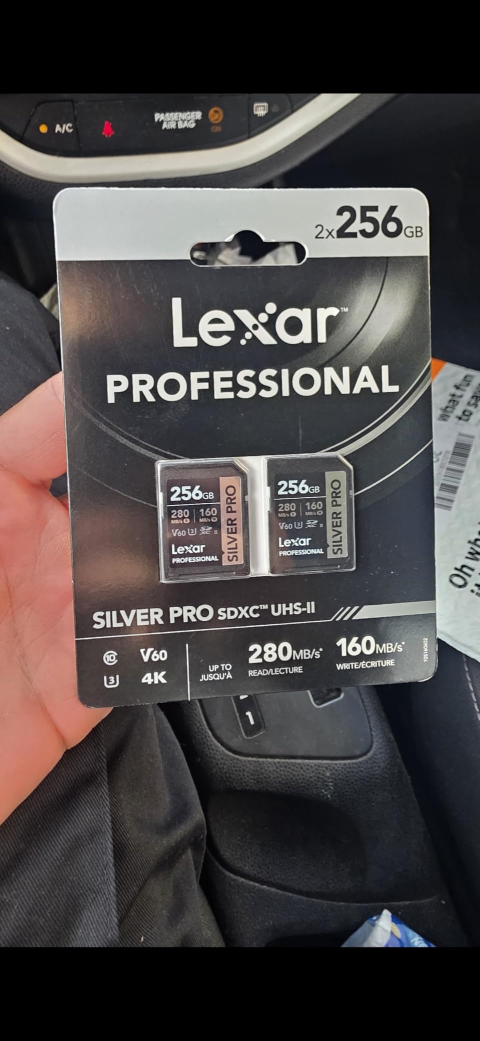 Lexar 256GB Silver PRO SD Memory Card, 280MB/s Read, 4K, V60, U3, UHS-II | Compatible w/ Canon, Sony, Nikon customer photo 2