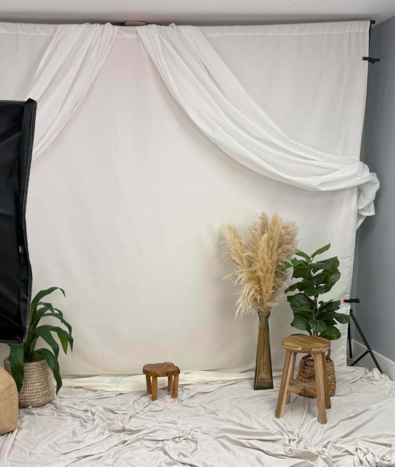 Aimosen 10x10FT Green Screen Backdrop for Photography, Large Background for Zoom Meetings, High Density Polyester Fabric Chromakey Backdrop Curtain for Video Photoshoot Studio Gaming customer photo 2
