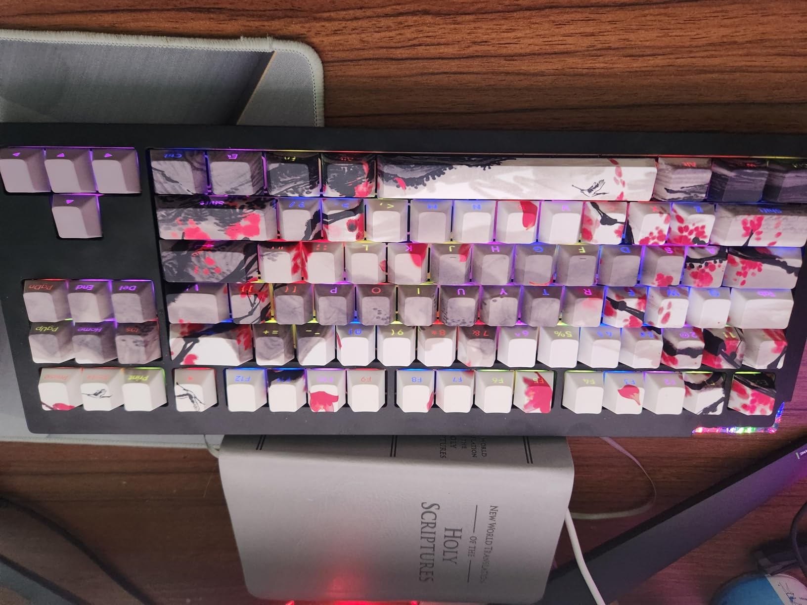Tsungup PBT Keycaps Set-Custom Keycaps for Mechanical Keyboard Key caps | Landscape painting Side Print Shine Through DoubleShot 135 Keys Cherry Profile Keycaps for Cherry MX Switches Mechanical customer photo 1