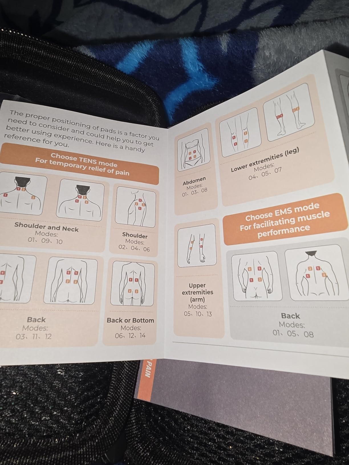 AVCOO 3-in-1 TENS Unit with EMS & Relax for Pain Relief, 32 Modes, EVA Case customer photo 2