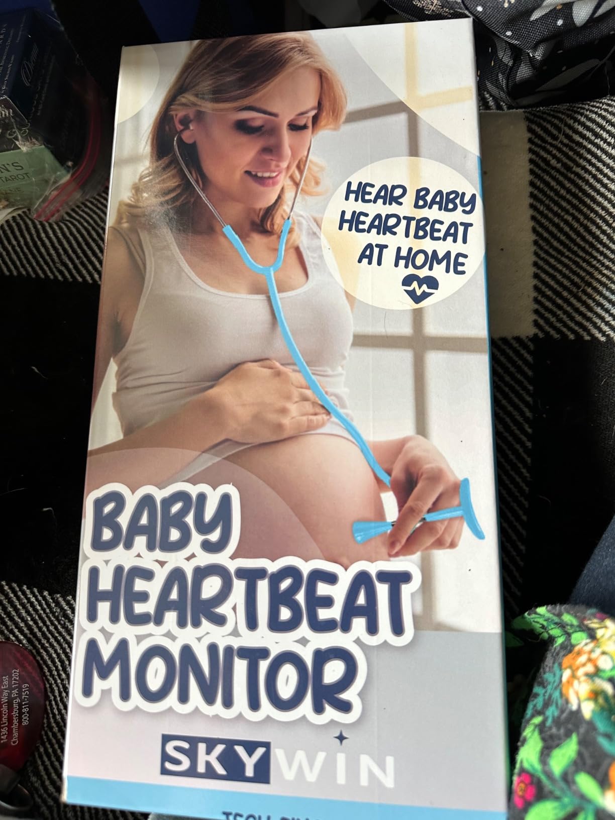 Fetal Heartbeat Monitor, Fetoscope Heart Beat Monitors - Blue customer photo 2