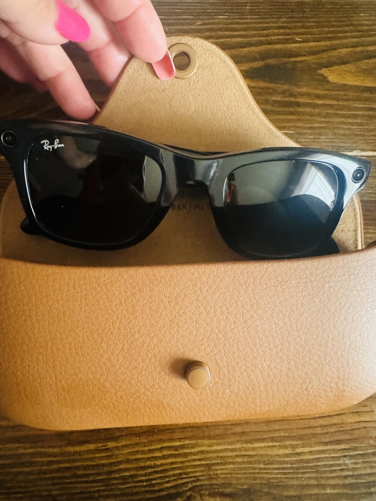Ray-Ban Meta (Gen 1), Wayfarer, Shiny Black | Smart AI Glasses for Men, Women — 12 MP Ultra-Wide Camera, Open-Ear Speakers for Audio, Video Recording and Bluetooth — Green Lenses — Sunglasses customer photo 1