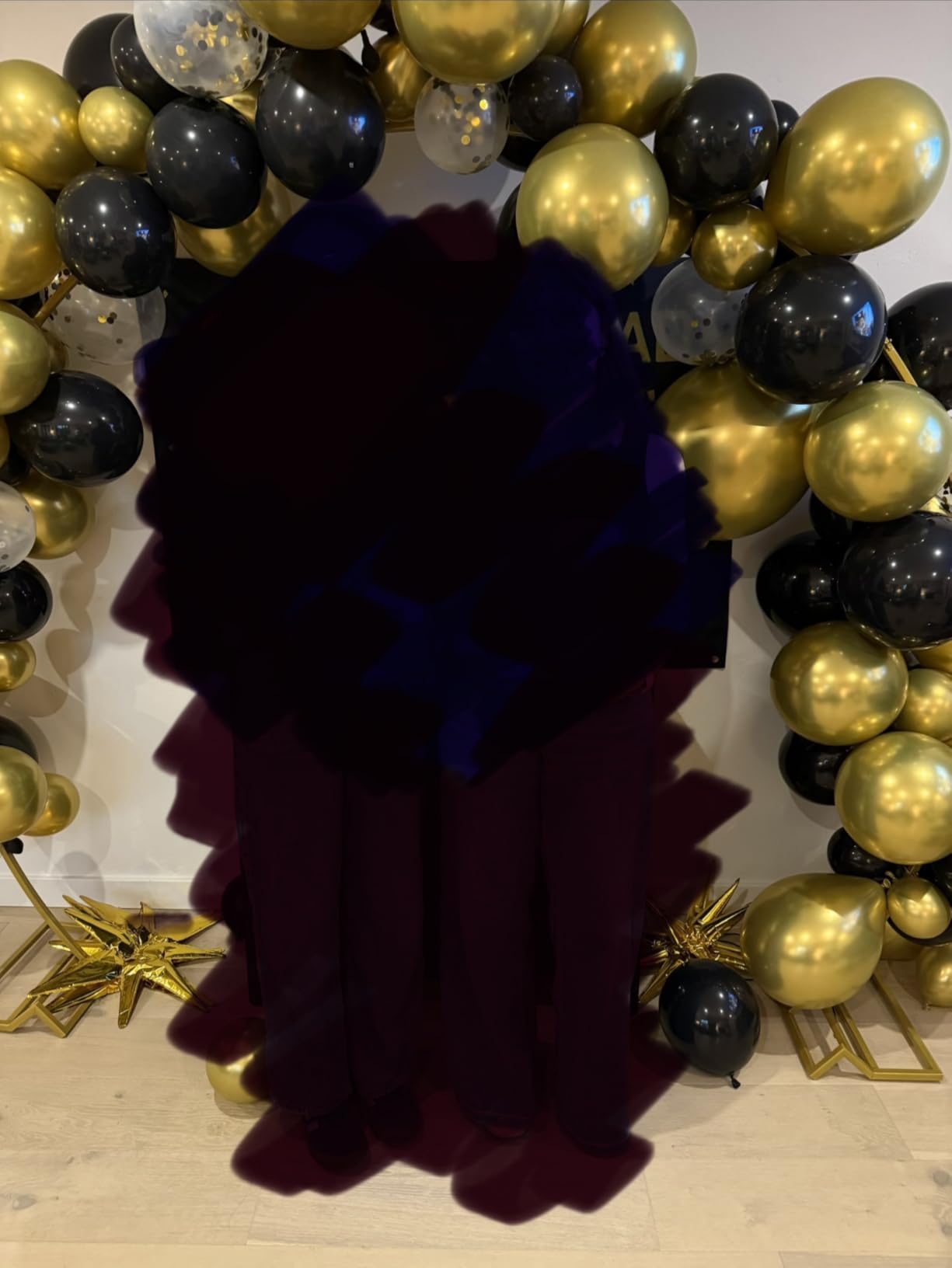 KARLURE Black Gold Balloons Arch Kit Garland with 22Inch Gold Star Balloons customer photo 2