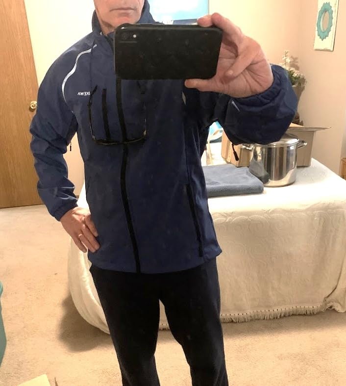 Bikewa Men's Winter Cycling Jackets Thermal Warm Water Resistant Bike Running Windproof Jacket customer photo 2