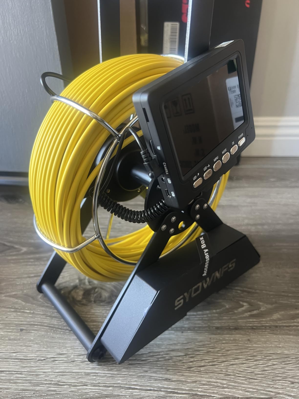 Sewer Camera 100ft/30m,Drain Camera with 12pcs Light, 4.3