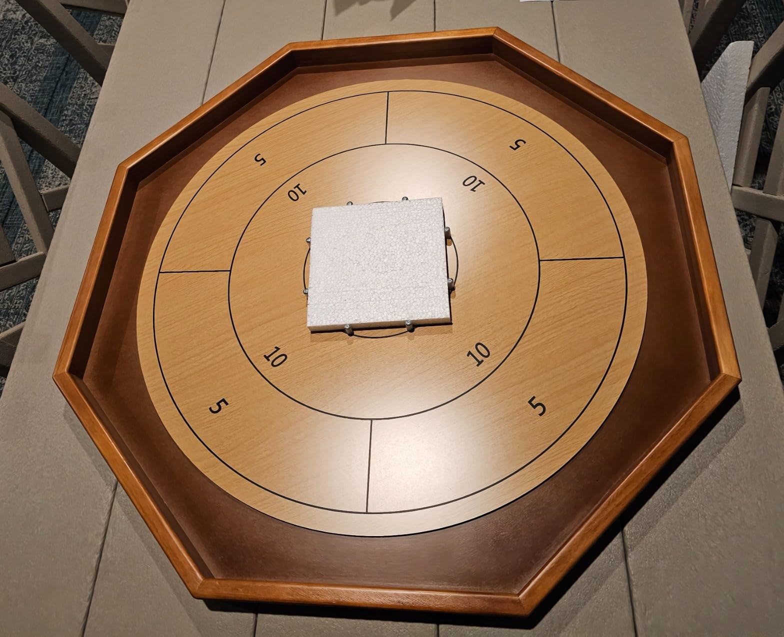 30 Inch Tournament Crokinole Board Game with 22” Playing Surface, Metal Peg customer photo 2