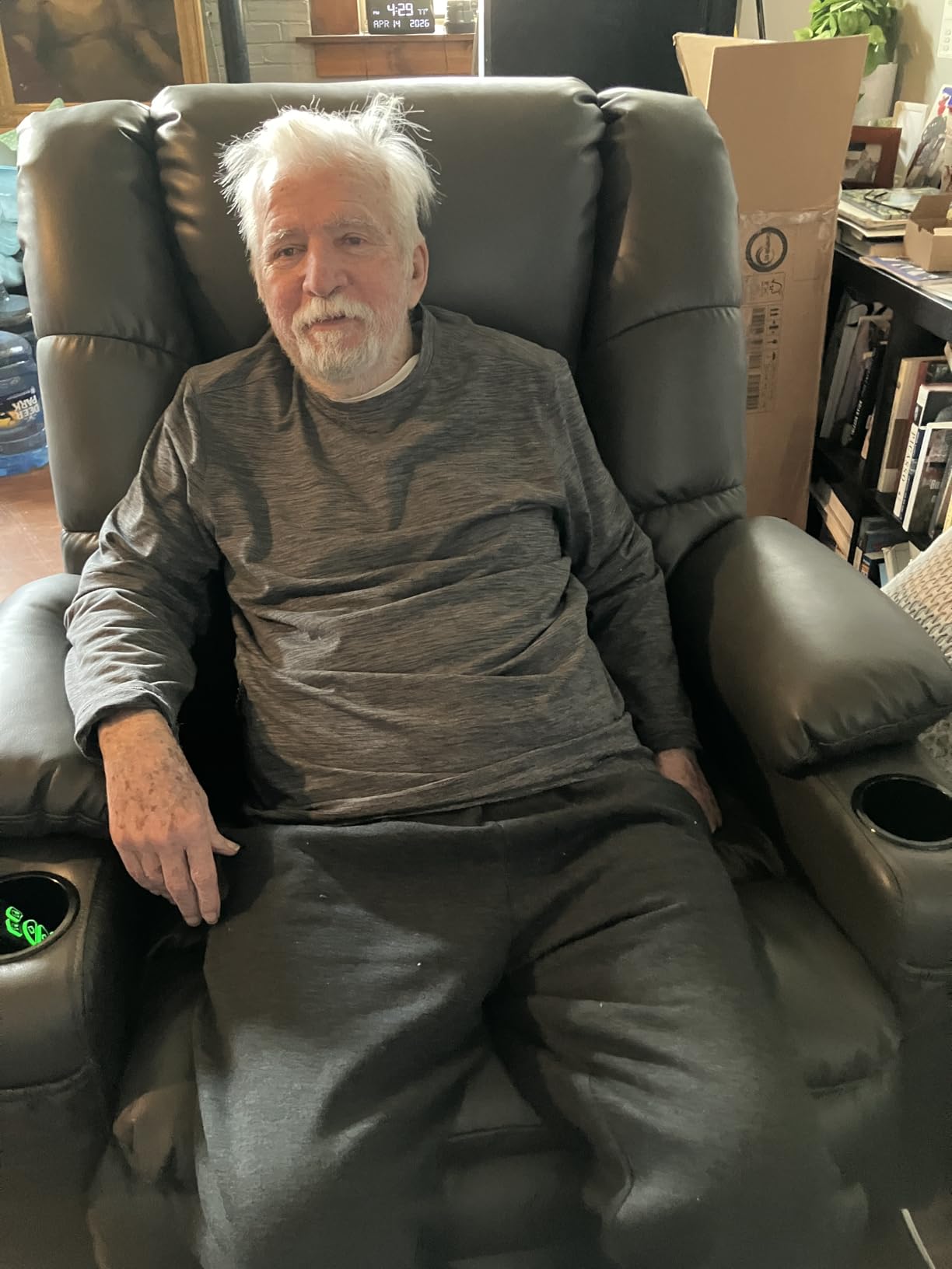 MCombo 3 Motor Power Lift Recliner, Heat and Massage, 7634, Large customer photo 1