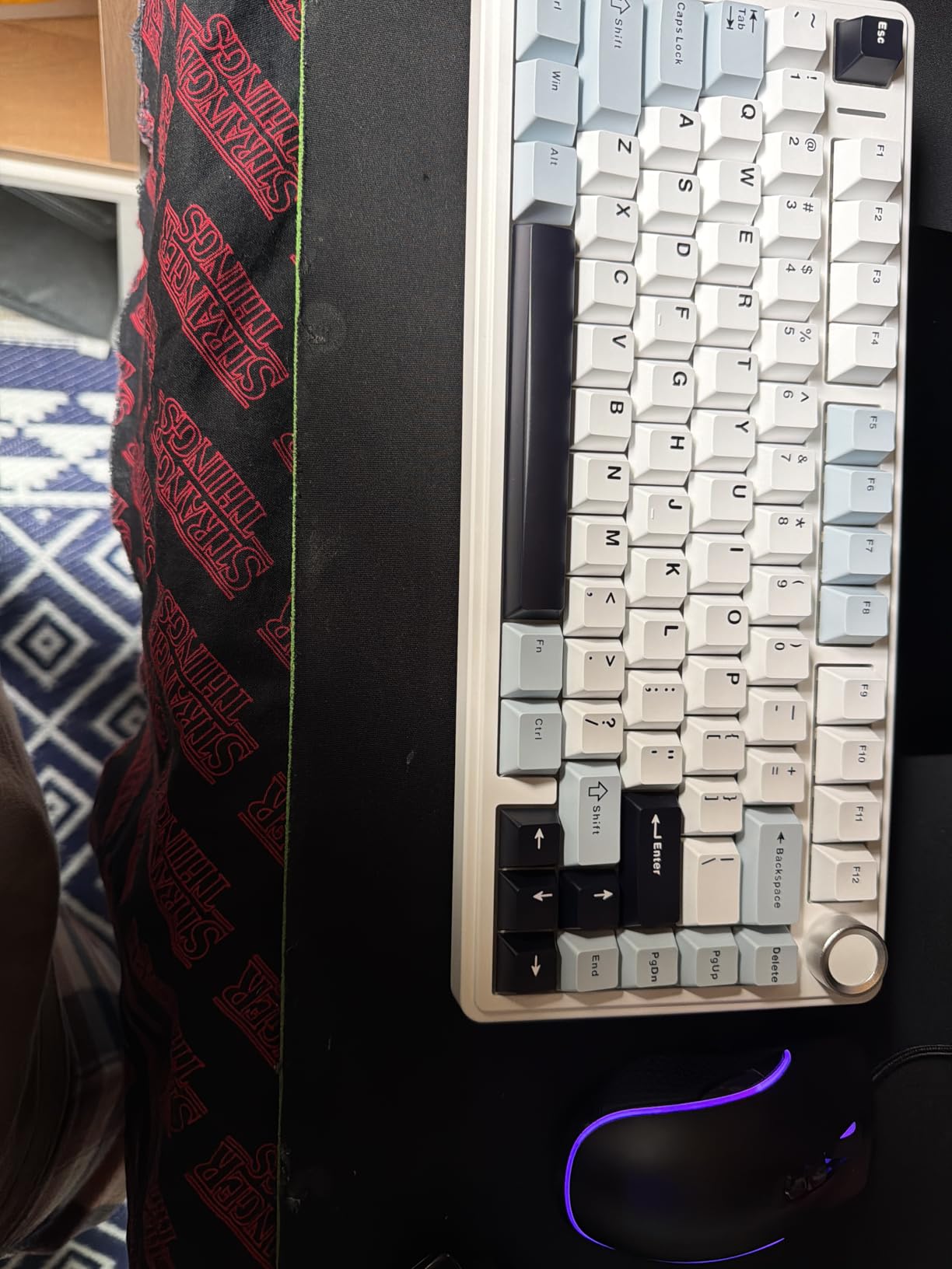 AULA F75 75% Wireless Mechanical Keyboard, Hot Swappable Creamy Keyboard, Pre-lubed Reaper Switches, 2.4GHz/Type-C/BT5.0, RGB Backlit Gaming Keyboards(White & Blue) customer photo 1