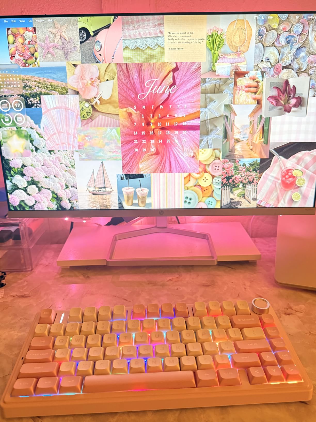 AULA F75 75% Wireless Mechanical Keyboard, Hot Swappable Creamy Keyboard, Pre-lubed Reaper Switches, 2.4GHz/Type-C/BT5.0, RGB Backlit Gaming Keyboards(White & Blue) customer photo 2