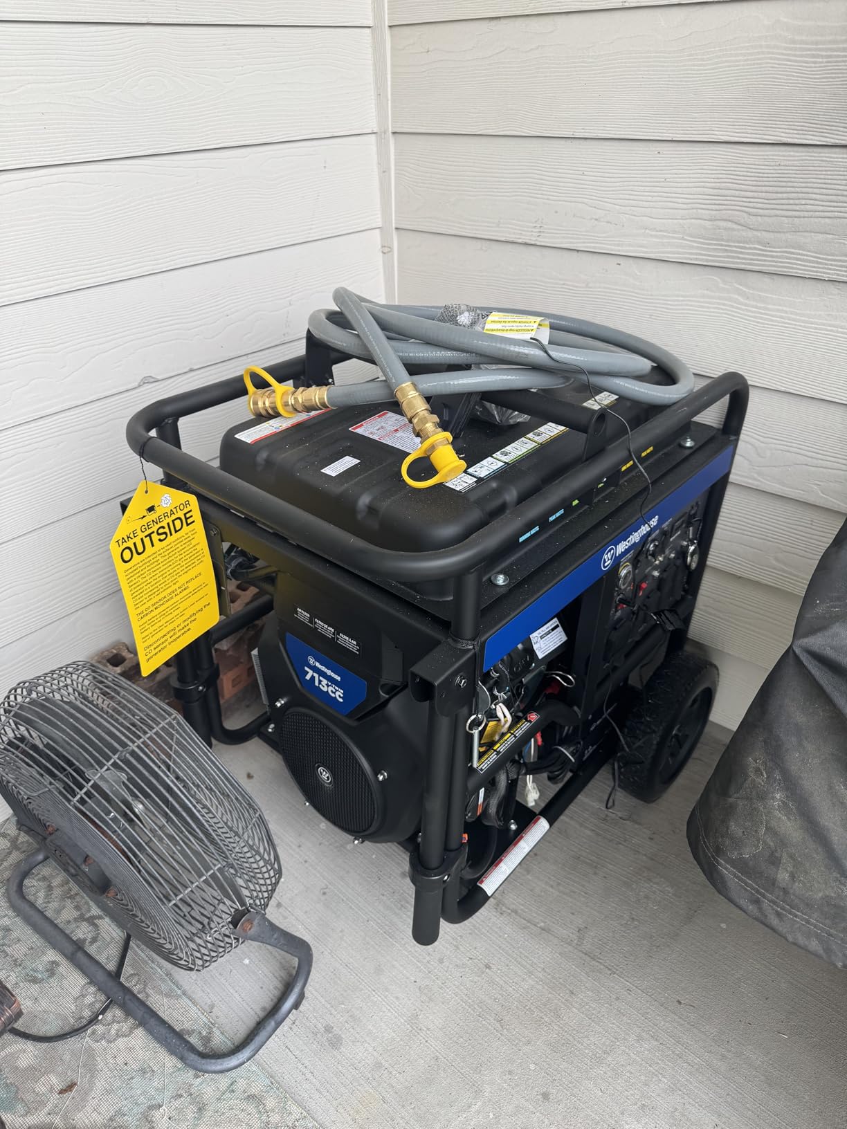 Westinghouse 18000 Peak Watt Tri-Fuel Home Backup Portable Generator, Remote Electric Start, Transfer Switch Ready, Gas, Propane, and Natural Gas Powered, CO Sensor customer photo 2