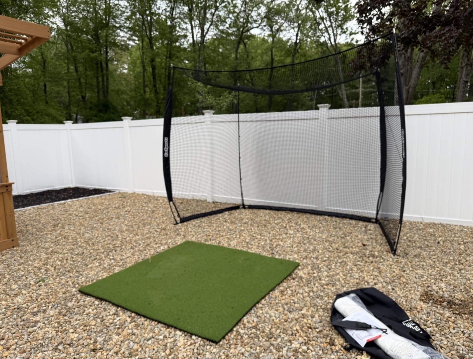 GoSports Range Cage 10 ft x 8 ft Golf Net Cage – Indoor & Outdoor Golf Practice Net for Full Swing Training and Home Golf Simulator Setups customer photo 1