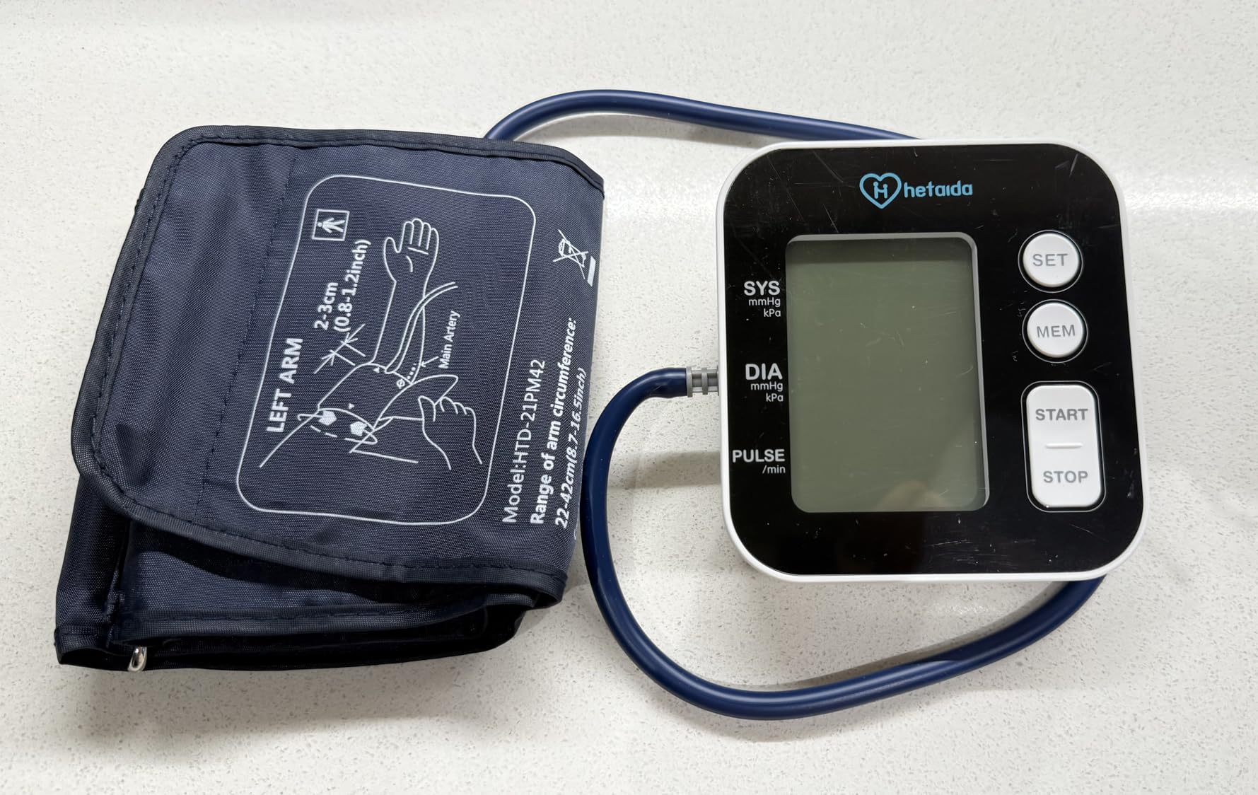 Blood Pressure Monitor, Upper Arm Blood Pressure Machine for Home Use, Digital Talking BP Monitor with 2x99 Readings Memory Adjustable Cuff 8.7