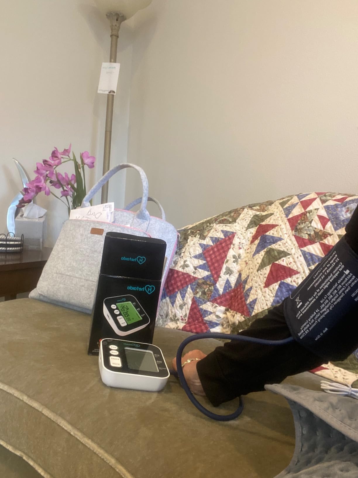 Blood Pressure Monitor, Upper Arm Blood Pressure Machine for Home Use, Digital Talking BP Monitor with 2x99 Readings Memory Adjustable Cuff 8.7