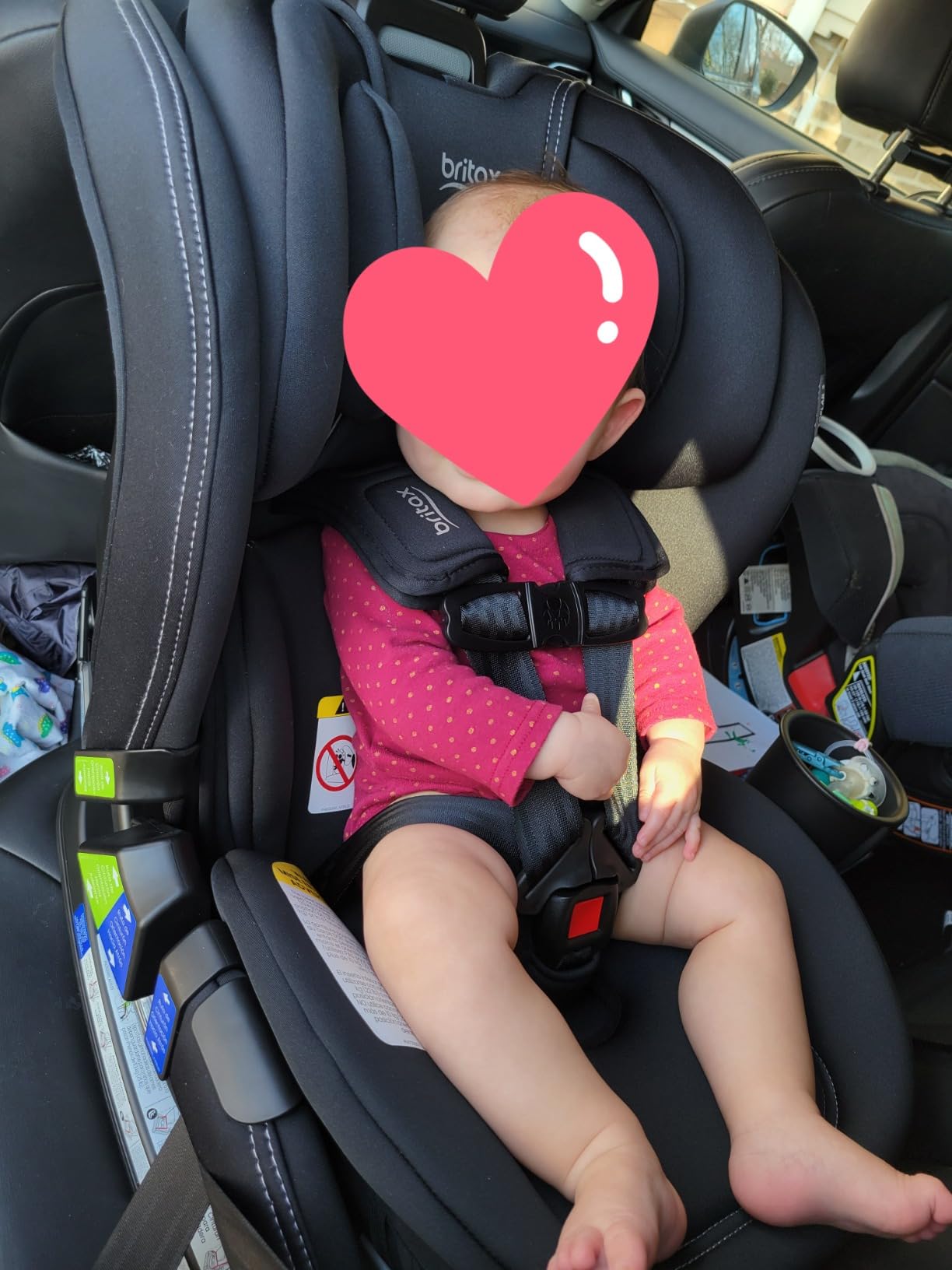 Poplar S Convertible Car Seat, 2-in-1 Car Seat with Slim 17-Inch Design, ClickTight Technology, Ruby Onyx customer photo 1