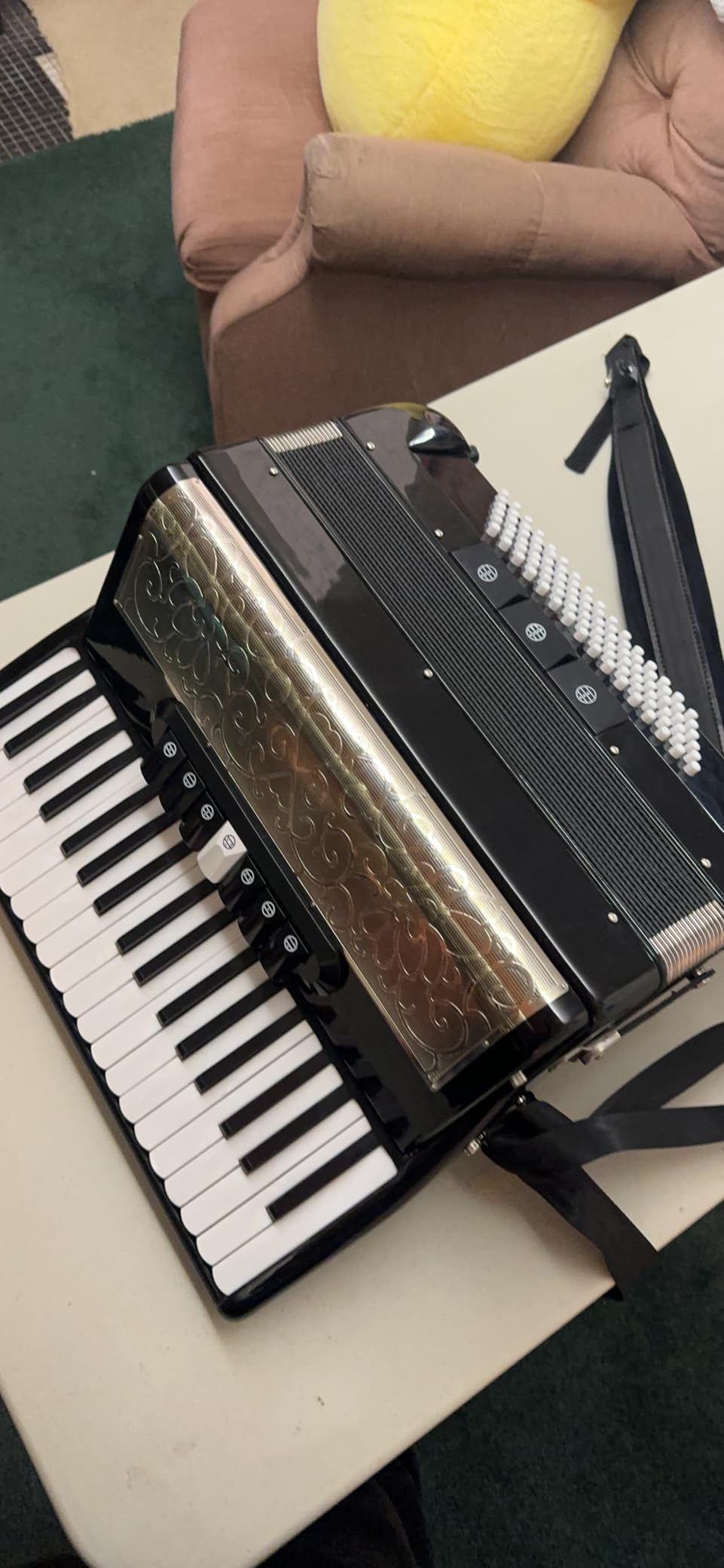 Accordion 37 Key 96 Bass Beginner Advanced Practice Performance (Black) customer photo 2