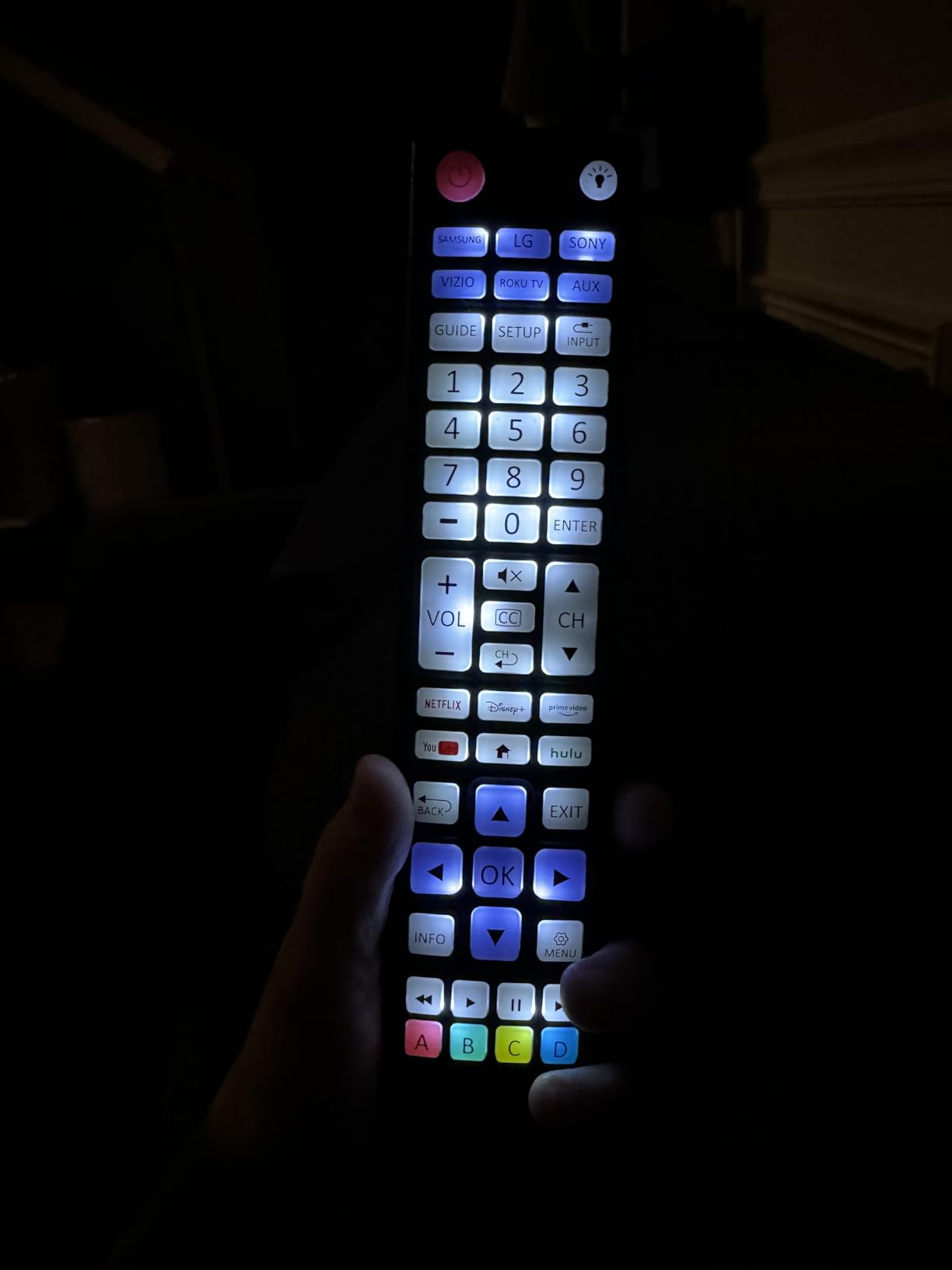 UltraPro Backlit OneTouch Universal Remote Control, Replacement TV Remote | Samsung, LG TV Remote, Vizio, Sony, Roku and More, Easiest Setup Ever U.S. Based Support 80830 customer photo 1