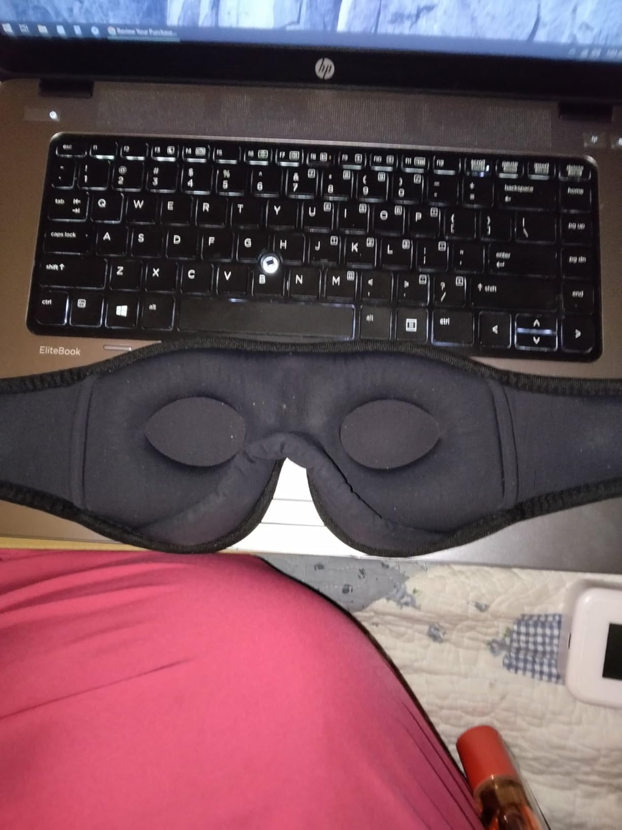 Sleep Headphones,Sleep Mask for Side Sleeper,3D Eye Mask for Sleeping with Stereo Speakers,Bluetooth Headphone,Perfect for Gifts for Women/Men Black customer photo 1