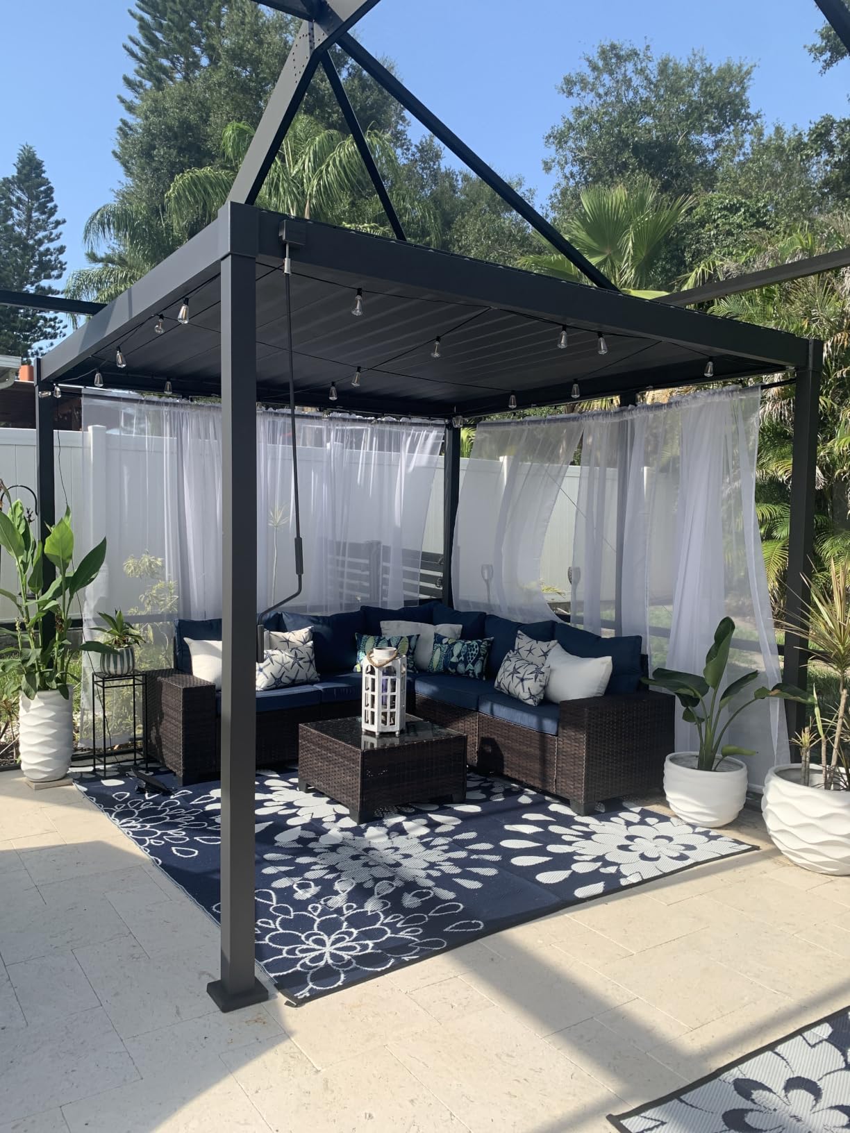 MIRADOR 80S Louvered Pergola 10' x 10', Modern Style with Adjustable Louvers for Outdoor Roof, Garden, Easy Assembly, Durable, Charcoal customer photo 1