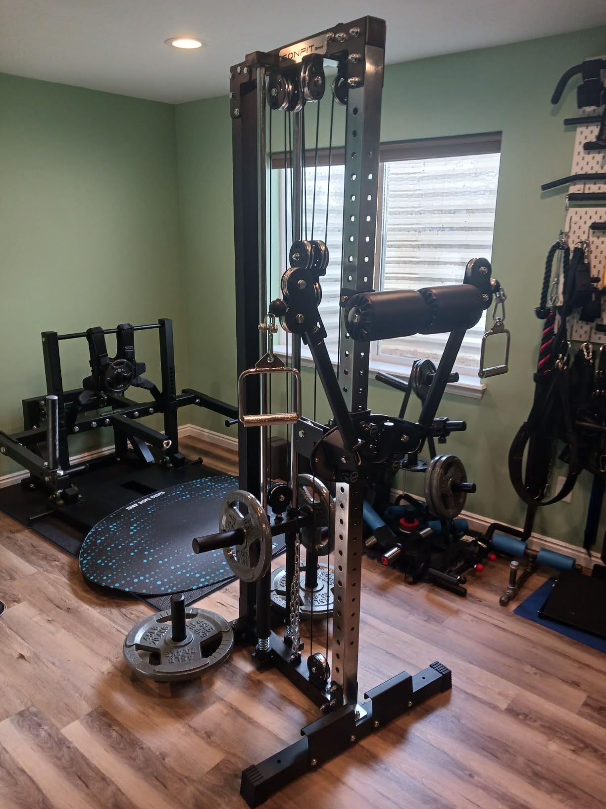 Eonfit E1 2.0 Cable Station, Cable Crossover Machine with Pulley System | Wall Mount & Free Standing Dual Swivel Arms Cable Machine with Removable Footplate for Garage Home Gym customer photo 2