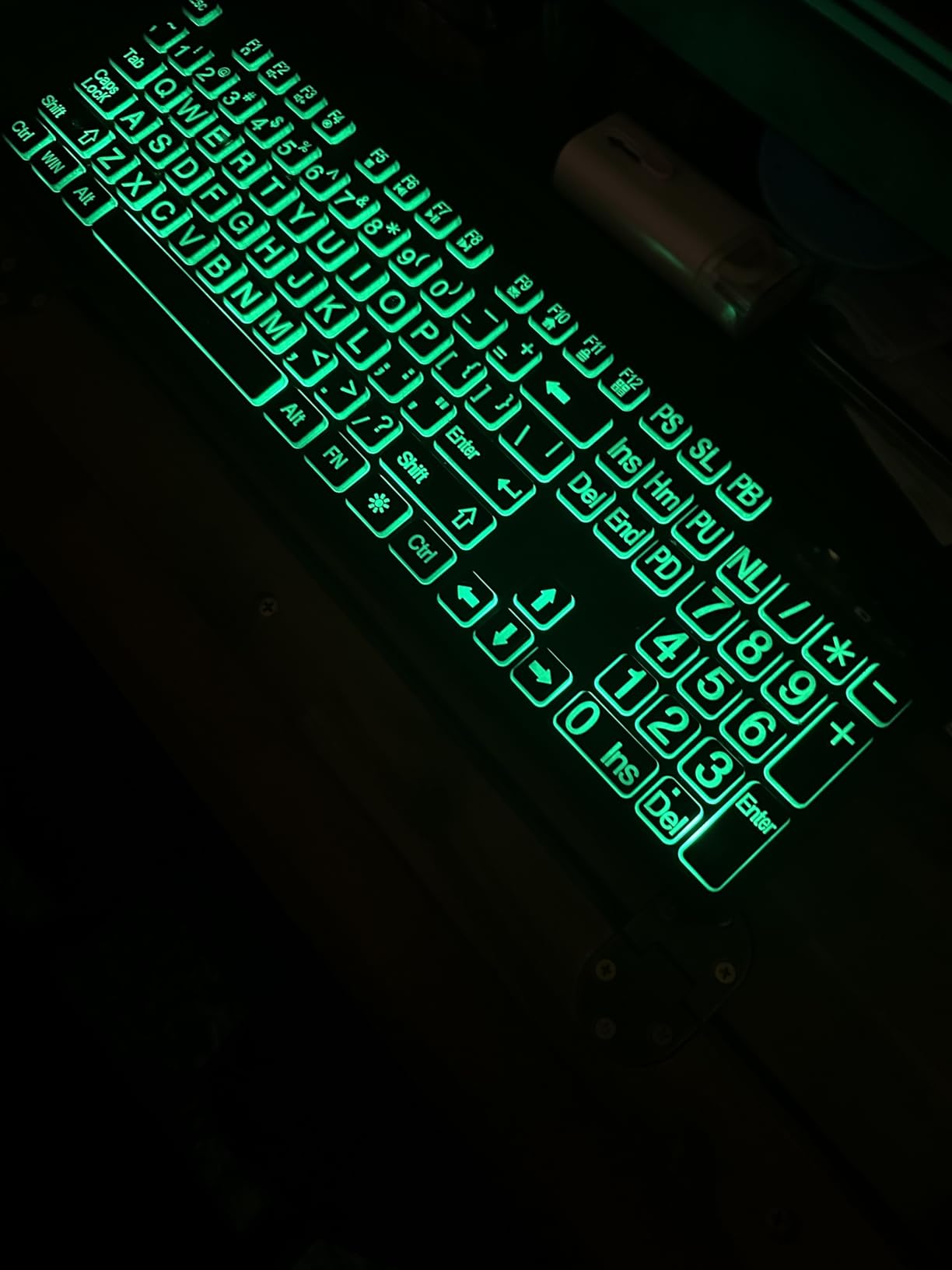 Large Print Wireless Keyboard and Mouse - 7 Colors Backlit Keyboard, Oversize Letters Keys Easy to See and Type, Rechargeable Keyboard and Mouse with Light Up Key, Compatible for PC, Windows, Gaming customer photo 2