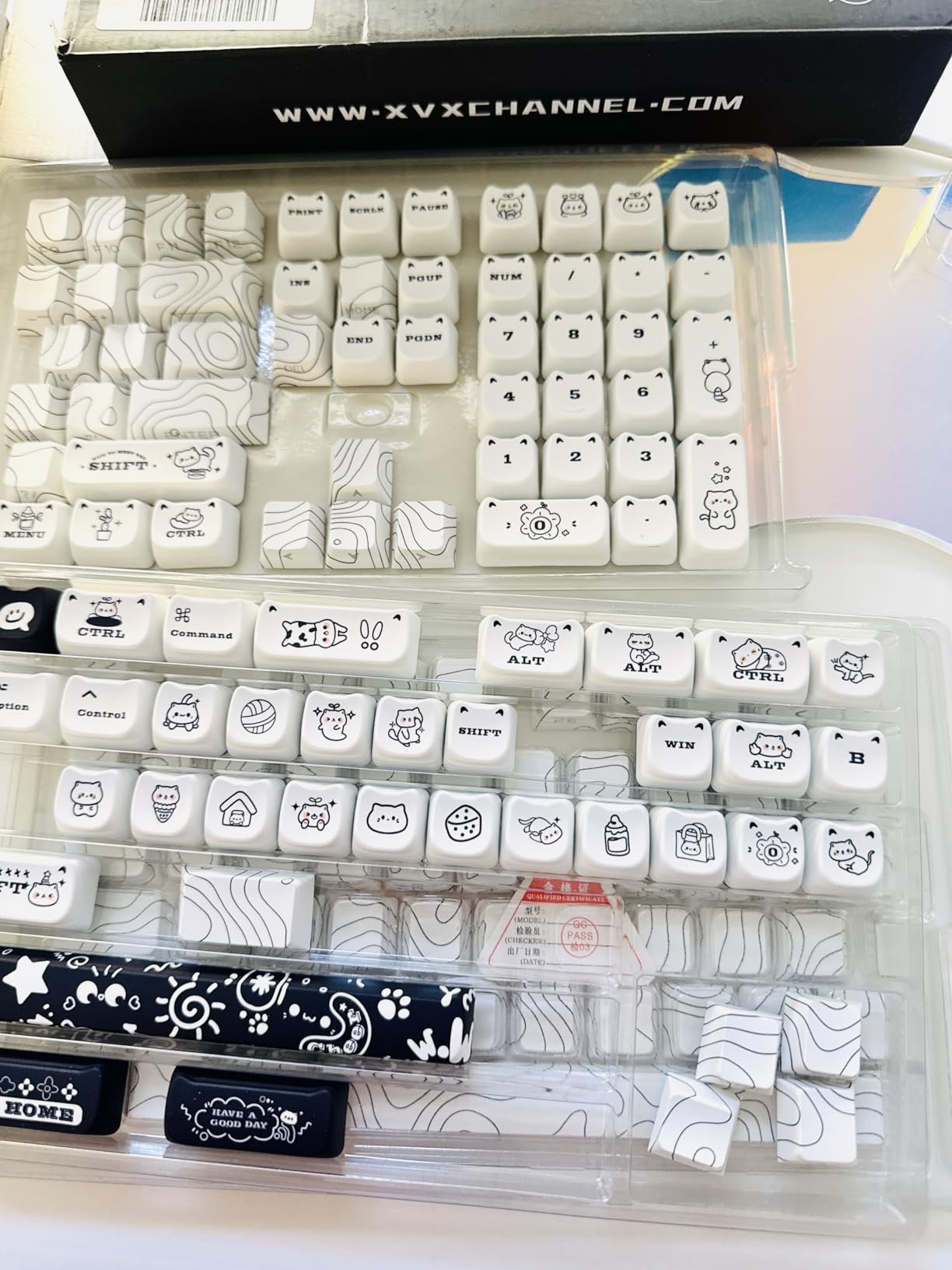 XDA Profile PBT Keycaps, Retro Game Console Custom Keycap Set, XVX Keyboard Keycap 75 Percent with Dye-Sublimation Suitable for Most 65% 80% 100% Gateron Cherry MX Switches Mechanical Keyboard customer photo 2