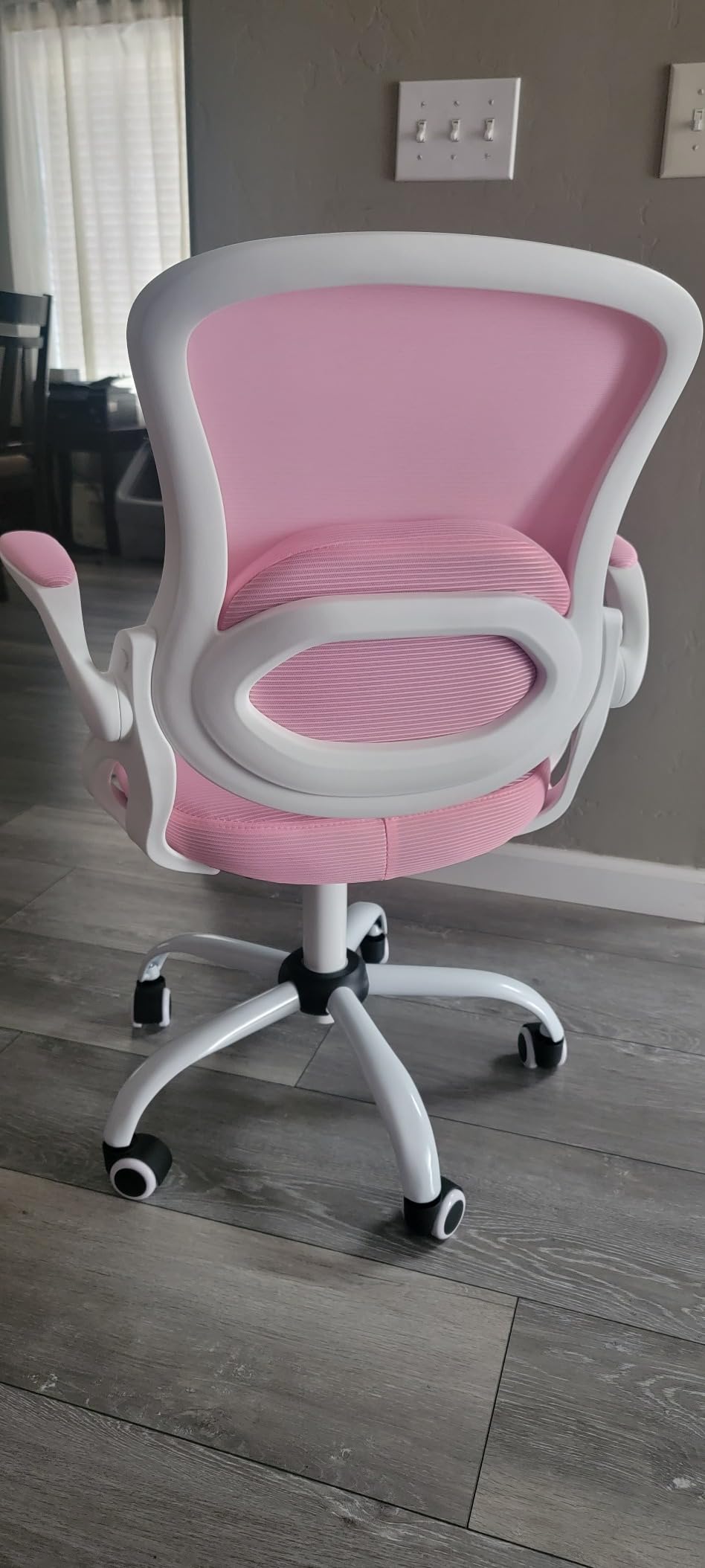 Kids Desk Chair, Ergonomic Study Chair with Adjustable Height, Swivel Mesh Desk Chair with Wheels, Home Office Chair for Children in Home Bedroom Blue customer photo 1