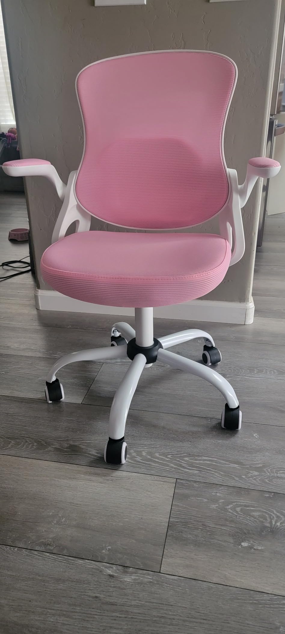 Kids Desk Chair, Ergonomic Study Chair with Adjustable Height, Swivel Mesh Desk Chair with Wheels, Home Office Chair for Children in Home Bedroom Blue customer photo 2