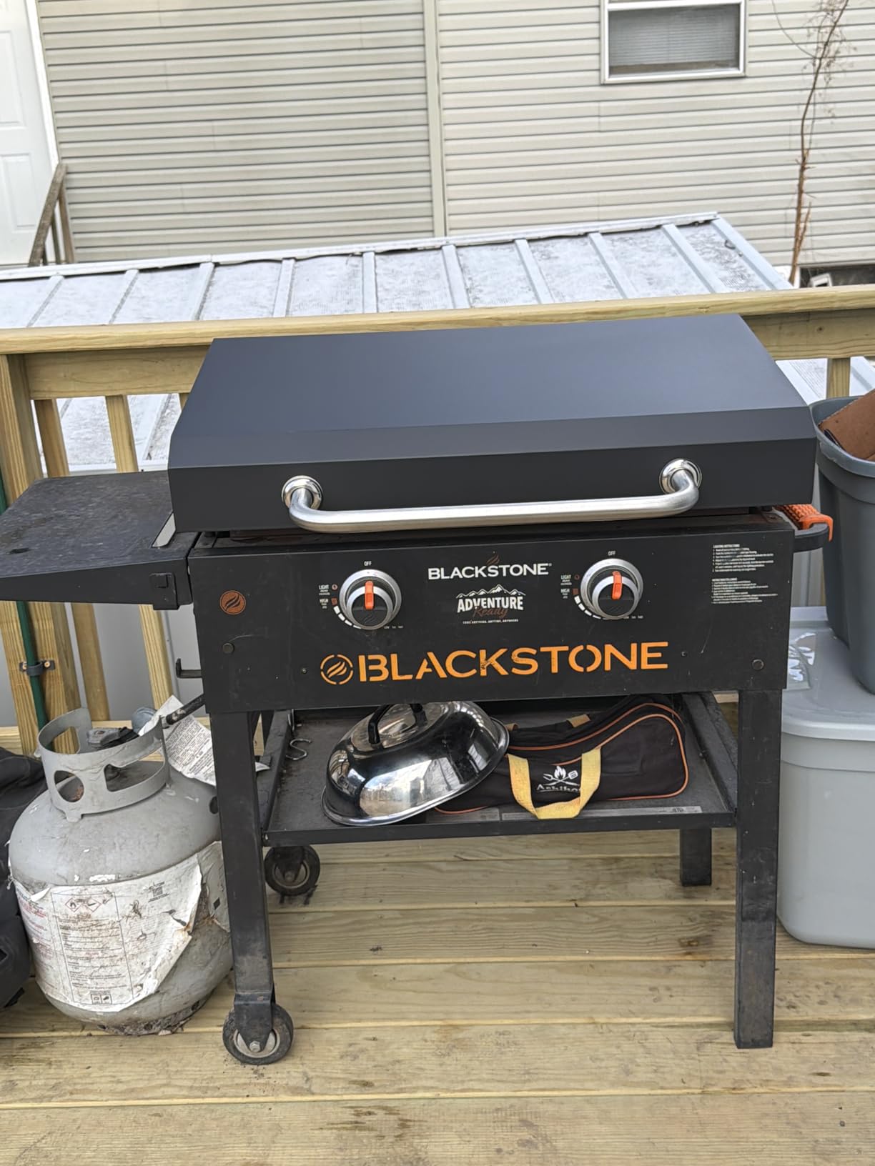 36 Inch Blackstone Griddle Grill Cover with Hinged Hood, 2026 Upgraded Outdoor Hard Grill Cover Compatible with Blackstone Models 1554 1836 1825 1866 2149 1984 2151 1863 2122 customer photo 2