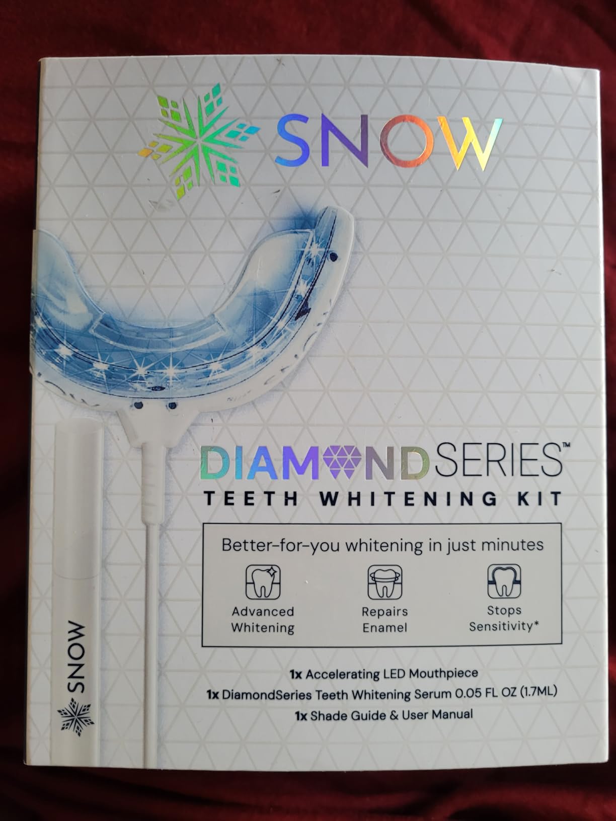 SNOW Teeth Whitening Kit - Wired LED Mouthpiece Whitener - 1 Pen | Snow teeth whitening serum, formulated with hydroxyapatite, good for 2 months customer photo 2