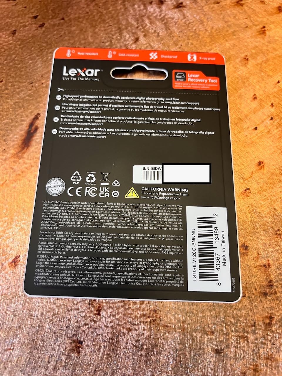 Lexar 256GB Silver SD Memory Card, 225MB/s Read, 4K, V30, U3, UHS-I customer photo 1