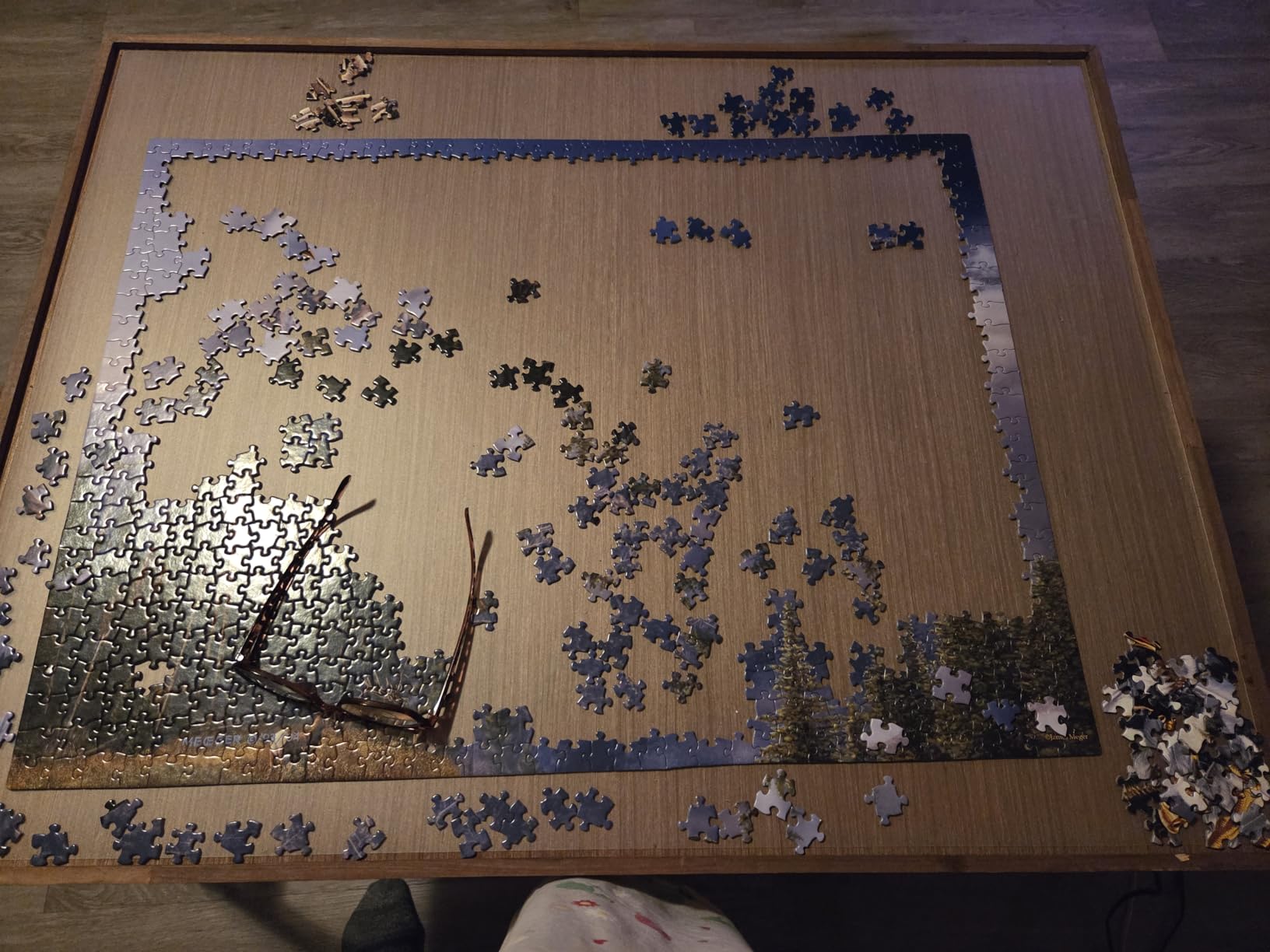 TEAKMAMA 1500 Pieces Puzzle Table, 27.6