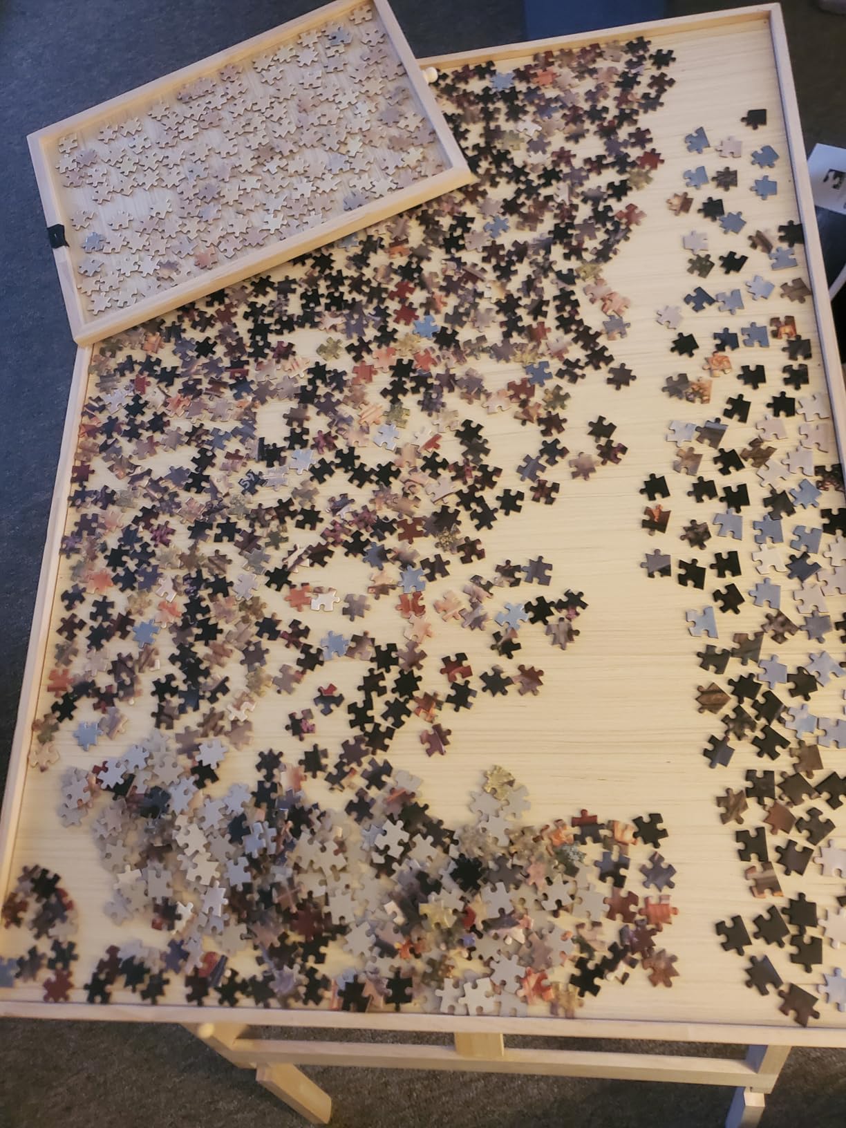 TEAKMAMA 1500 Pieces Puzzle Table, 27.6