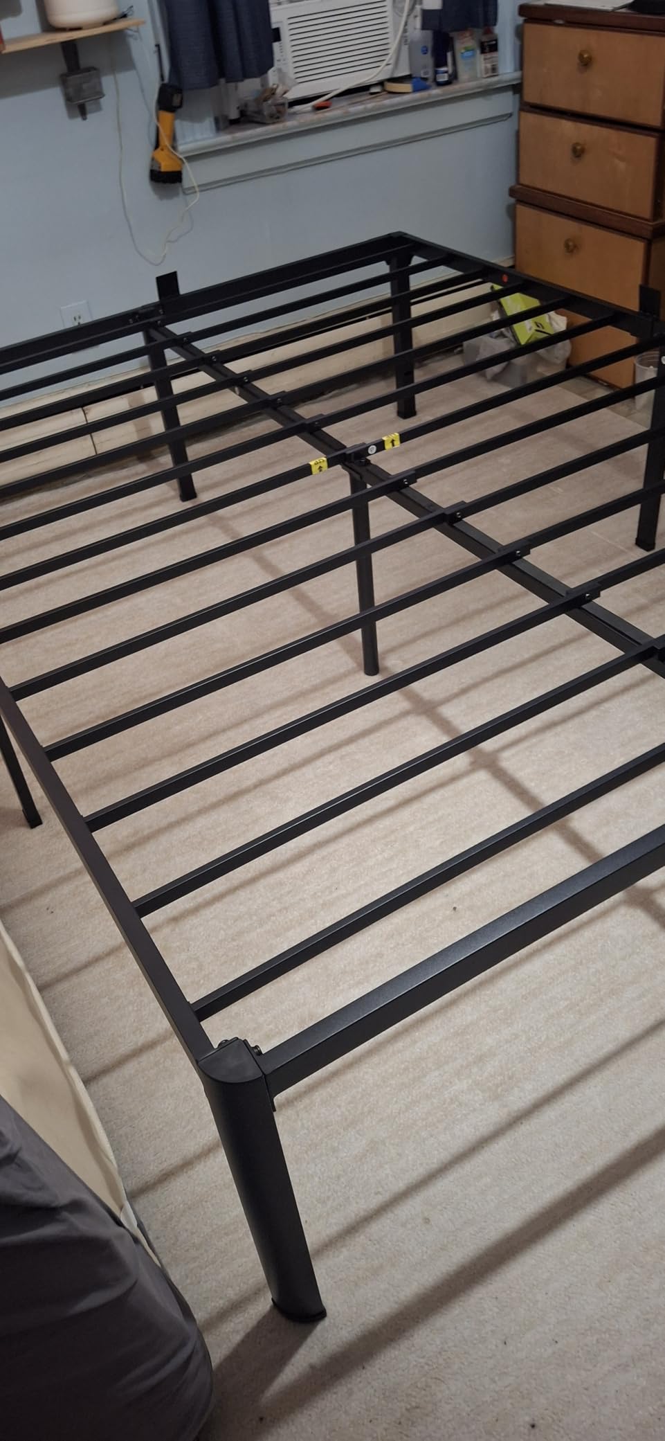Superay 20 Inch Queen Size Metal Platform Bed Frame with Round Corners Leg customer photo 2