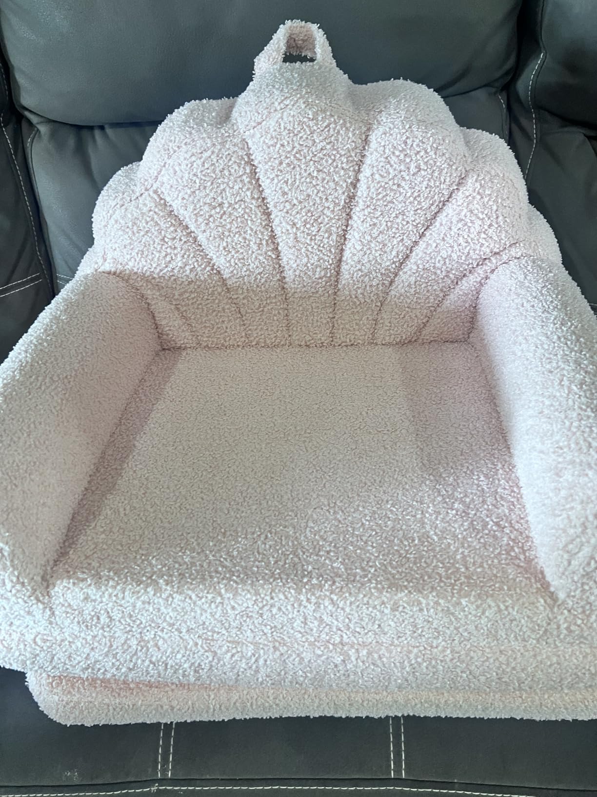 Blissful Diary Foldable Kids Couch, 2-in-1 Kids Sofa Chair, Pink Shell | 50.8