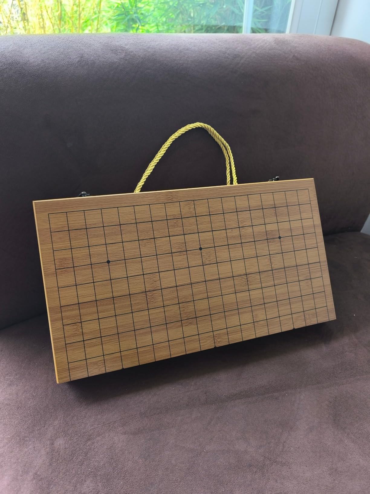 19 x19 Folding Go Game Set Board with and Bamboo Bowls and Imitation Jade Go Pieces。 customer photo 2