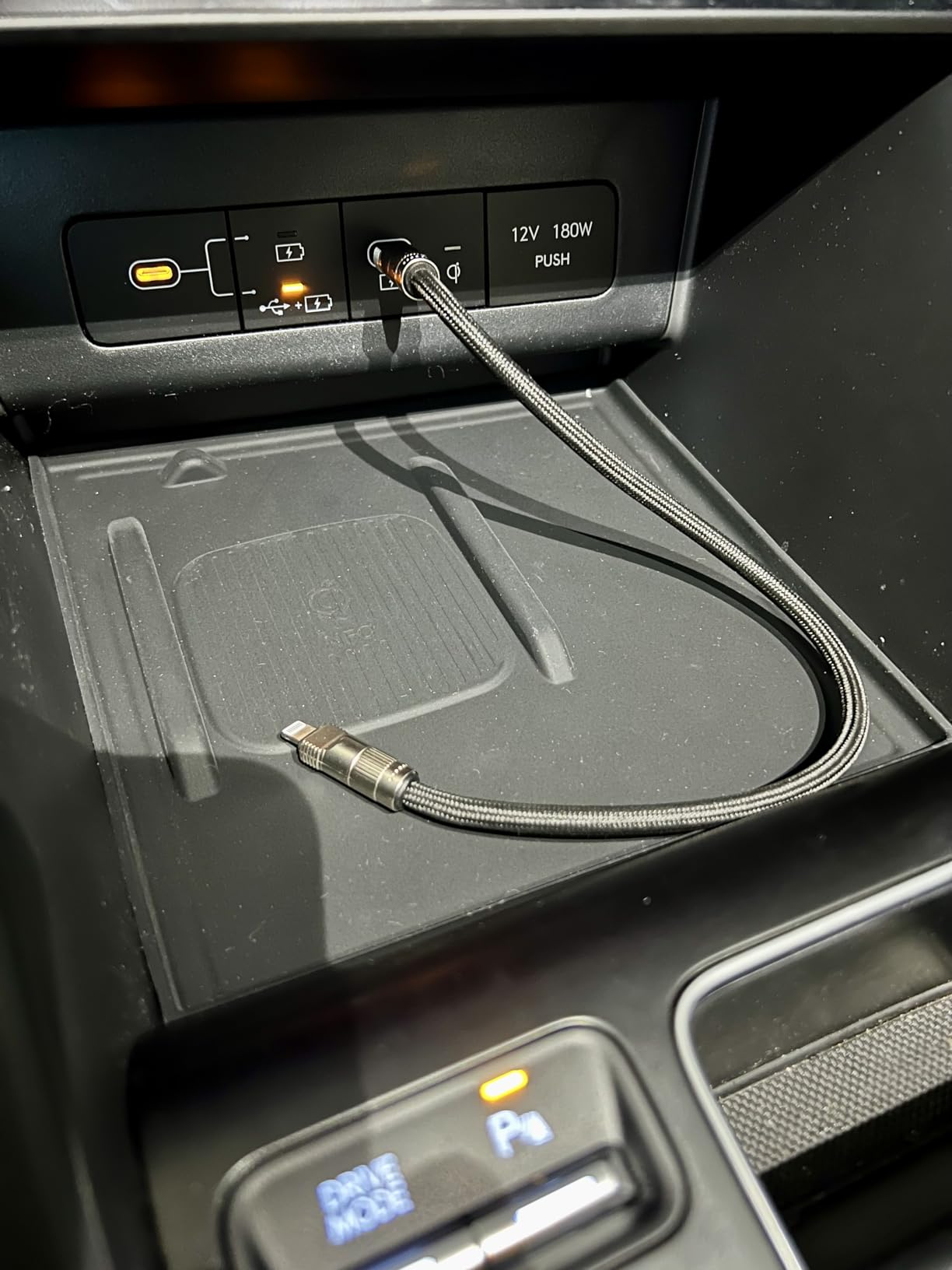 SMABEE Wireless Charging Mat for Hyundai Sonata N-line Hybrid 2024+ | 2025 2026 Sonata N-line Accessories, Wireless Phone Charging Pad, Center Console Liner, Storage Mat, Pad Interior, Silicone, Black customer photo 1
