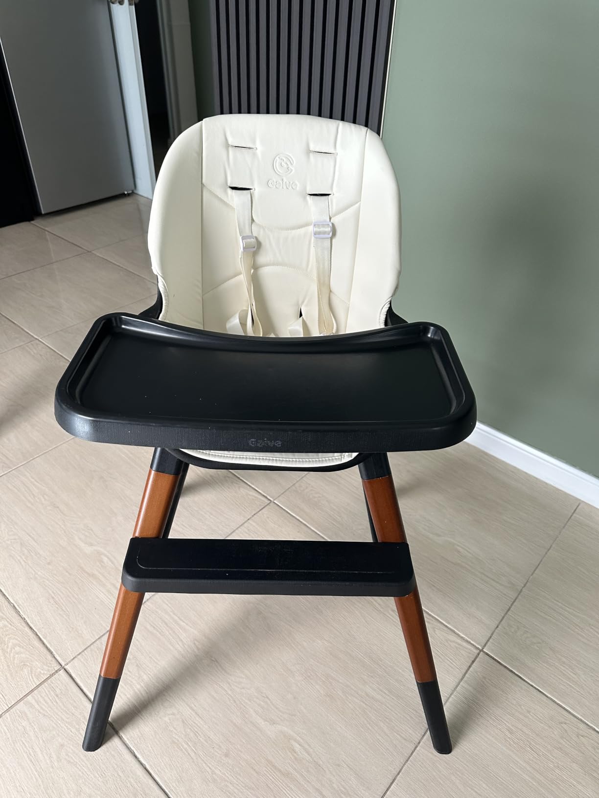 GAIVE 8 in 1 Convertible Wooden High Chair, Adjustable Baby High Chair for Babies and Toddlers with Tray, Easy to Clean, Grow with Family|Booster|Learning Table|High Stool customer photo 1