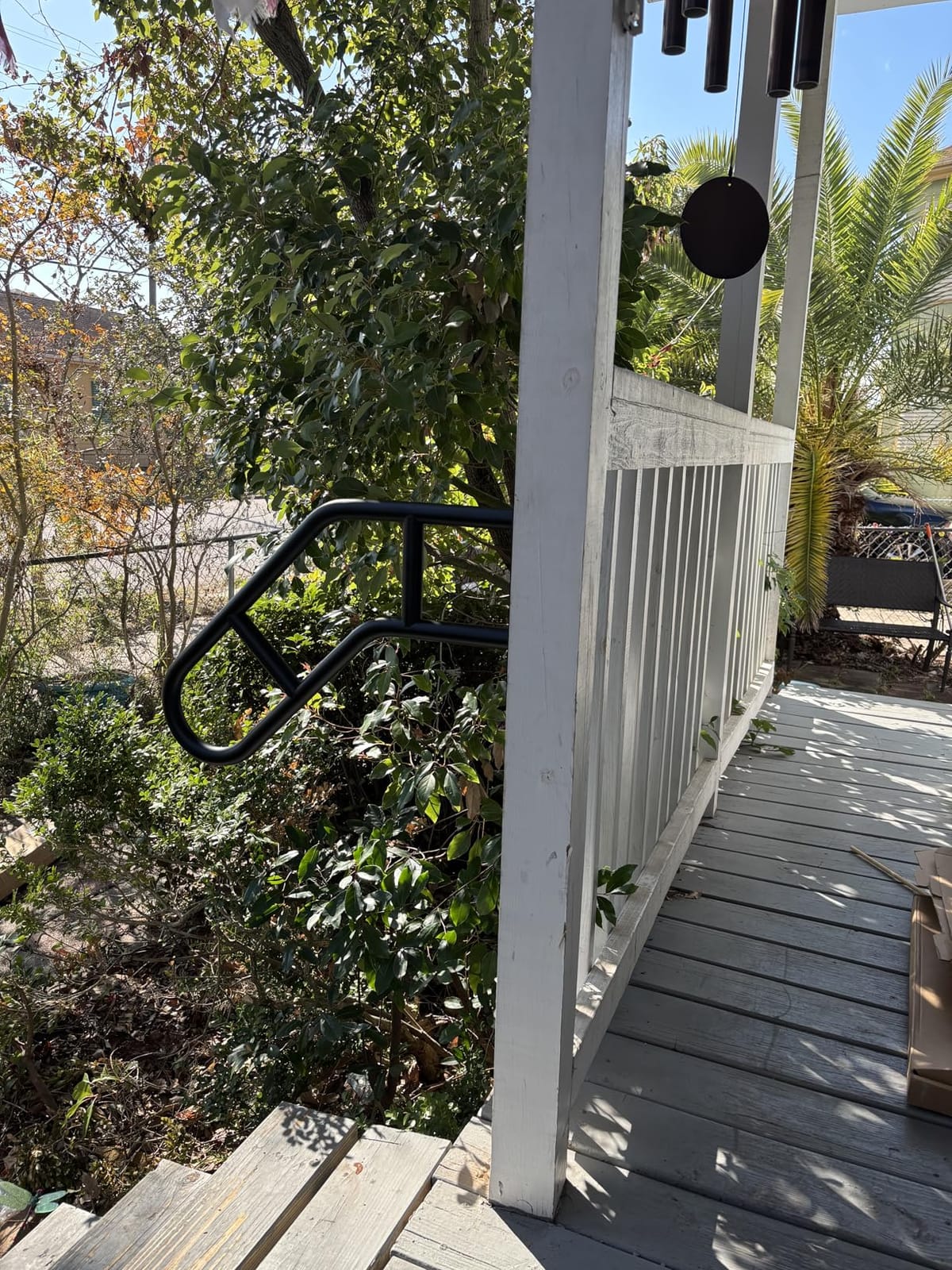 Handrails for Outdoor Steps,Stair Railing Indoor 1-3 Step，Hand Rails for Elderly, Porch Railing & Deck Hand Rail Wall Mount Stair Hand Grab Bars, U-Shape Safety Handle for Garage, Porch, Garden customer photo 1