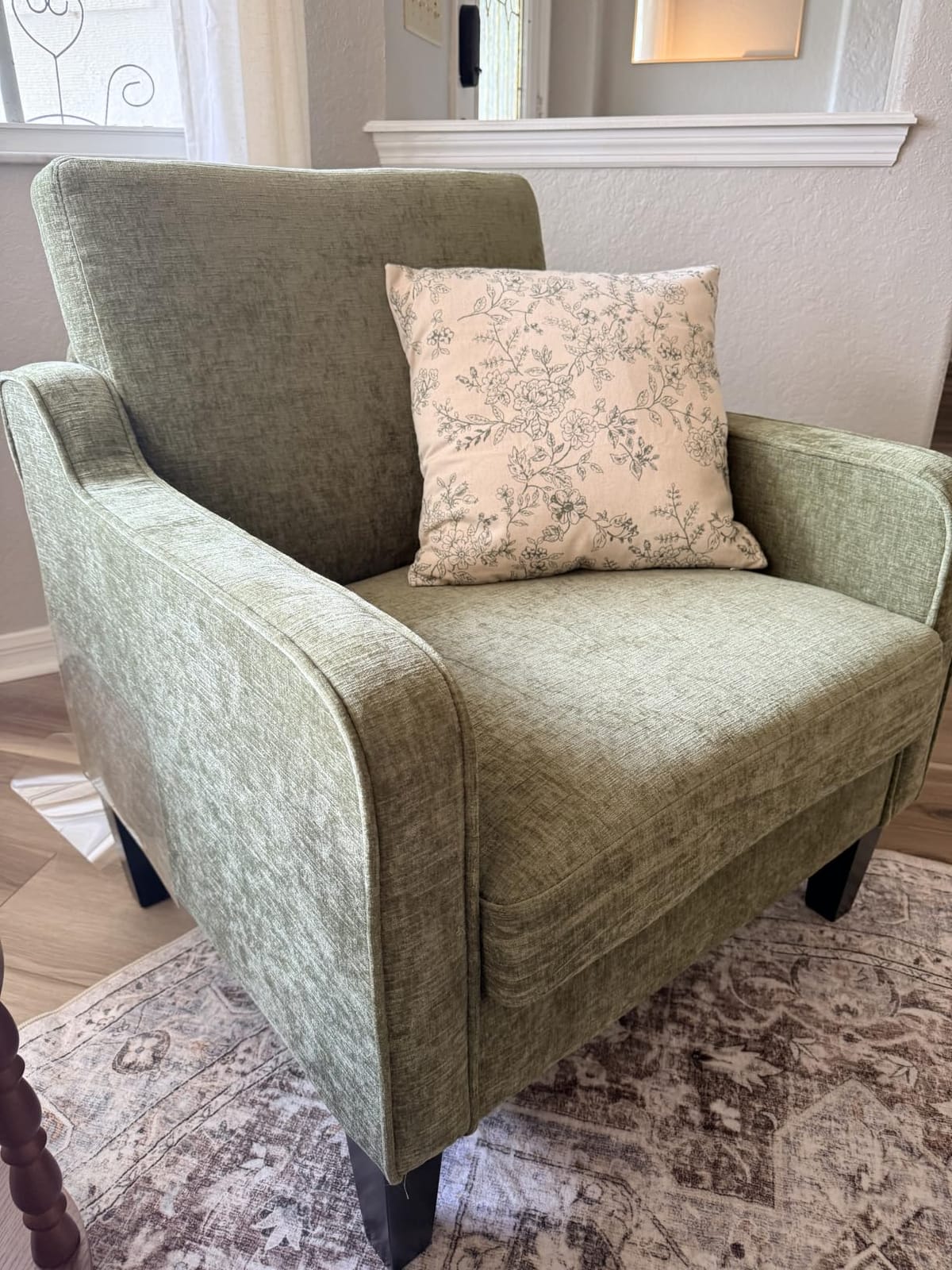 VINGLI Olive Green Accent Chair, Upholstered Armchair for Living Room customer photo 2